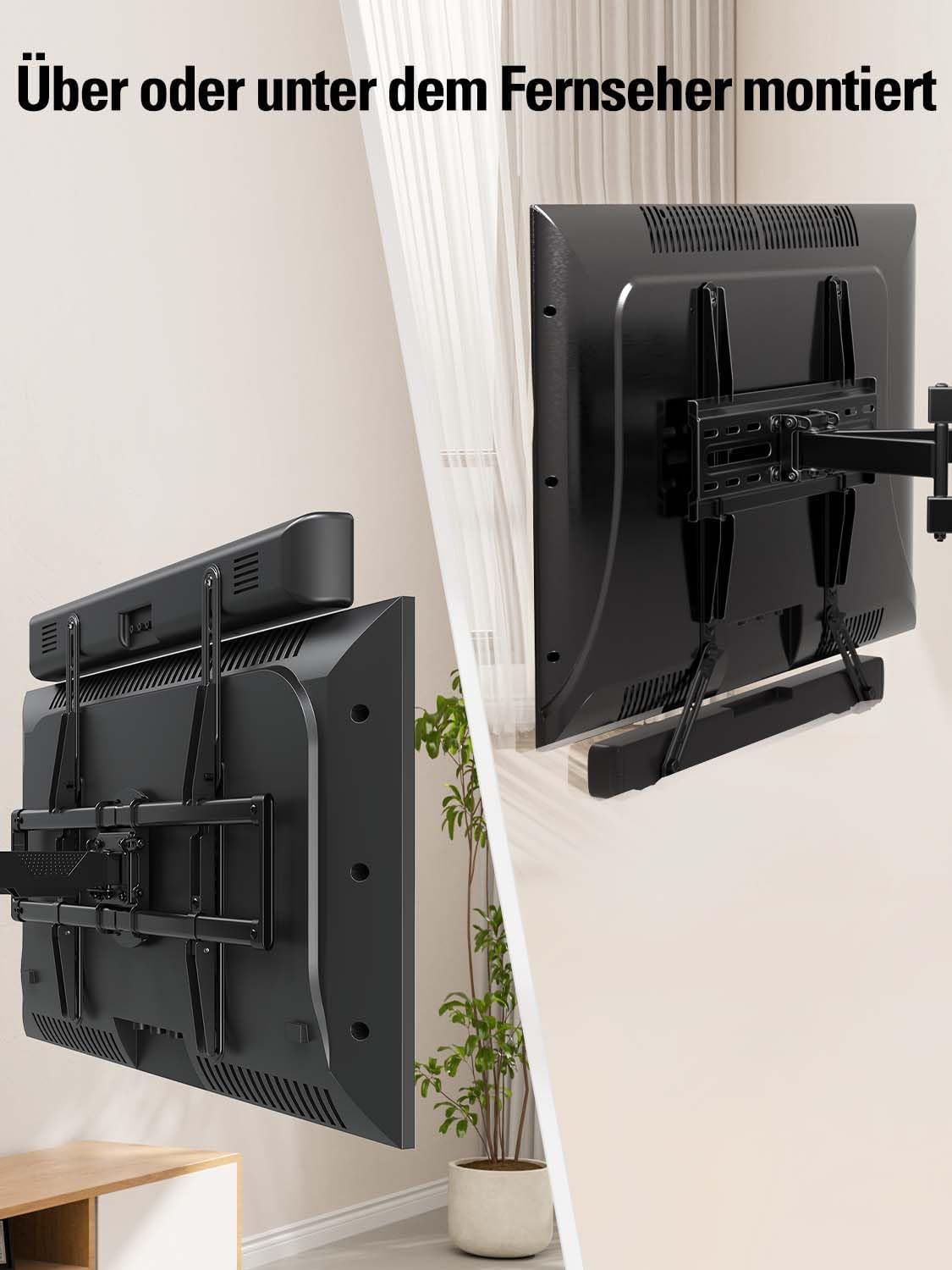 Thumbnail 3 de Mounting Dream MD5420-03 Universal Soundbar Halterung – flexible Über-/Untertv-Lösung bis 6,8 kg