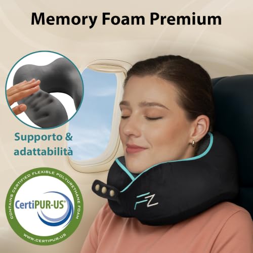 Thumbnail 6 de FLOWZOOM Comfy cuscino da viaggio in memory foam, regolabile e lavabile