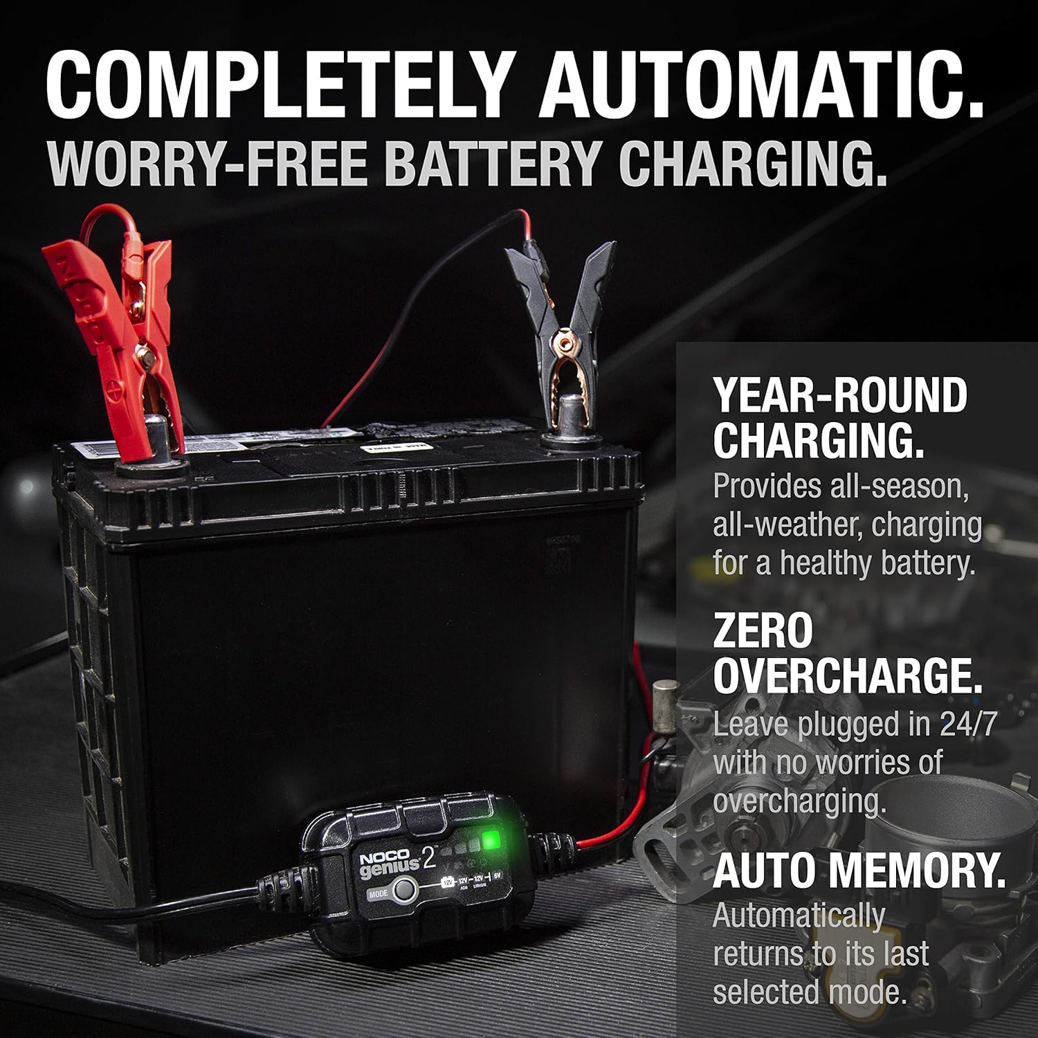 Thumbnail 6 de NOCO GENIUS2UK 2A Smart Battery Charger & Maintainer (6V/12V)