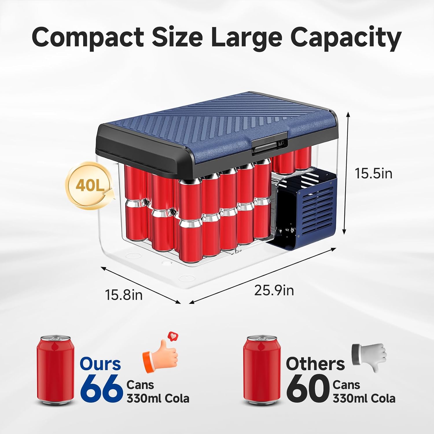 Thumbnail 2 de AAOBOSI 25L Car Fridge Freezer