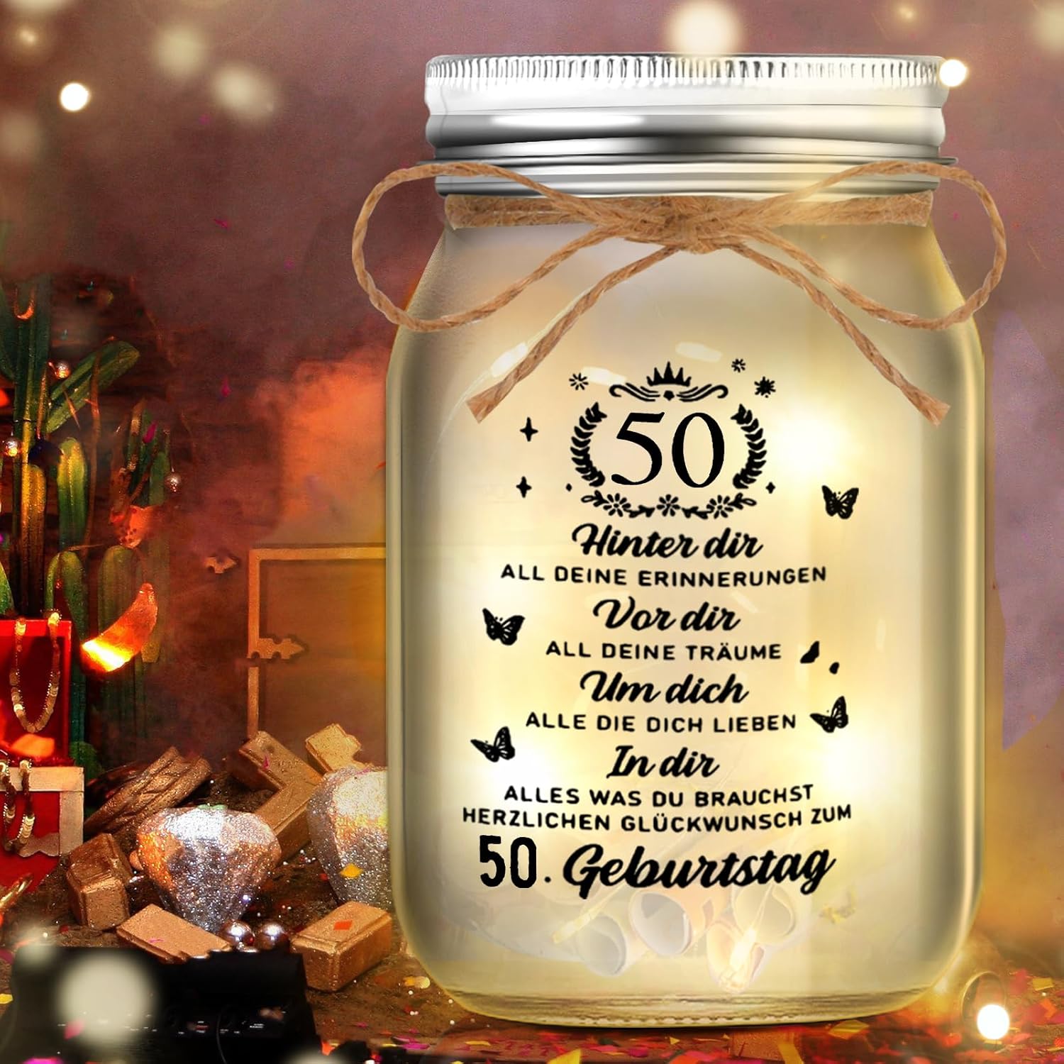 Thumbnail 3 de Johiux LED Flaschenlicht 50 Geburtstag Geschenk