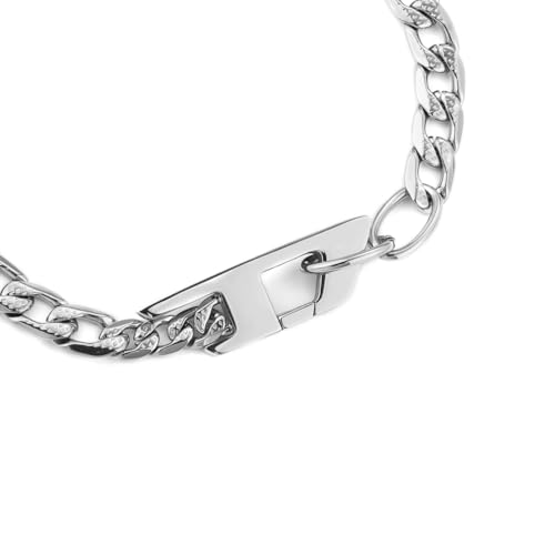 Detalle 2 de Diesel Pulsera de Cadena para Hombre de Acero Inoxidable, DX1496040, Plata Arena