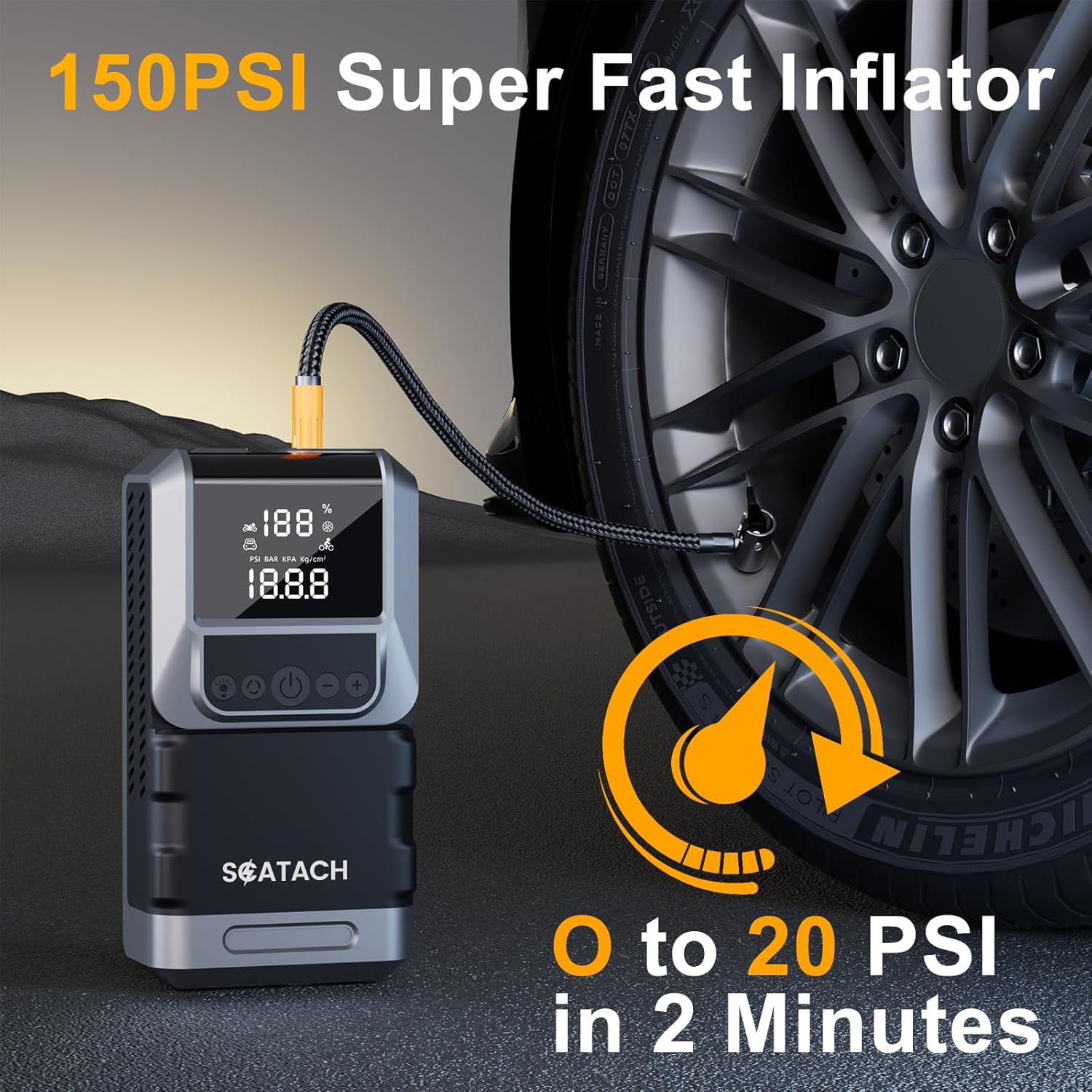 Thumbnail 2 de Jump Starter with Air Compressor 6000A