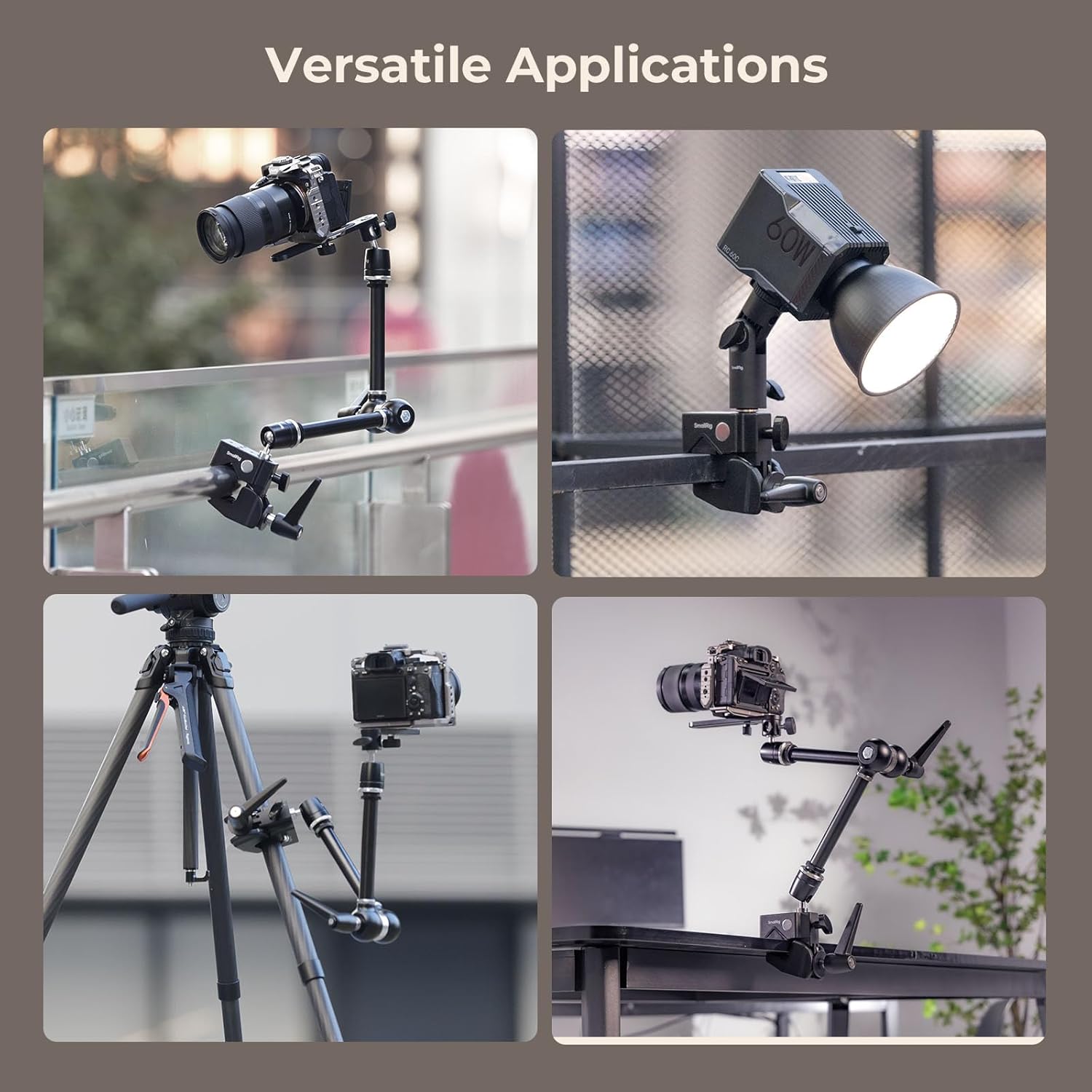 Thumbnail 4 de SMALLRIG 4862 Friction Magic Arm Camera Mount with Super Clamp & Camera Platform