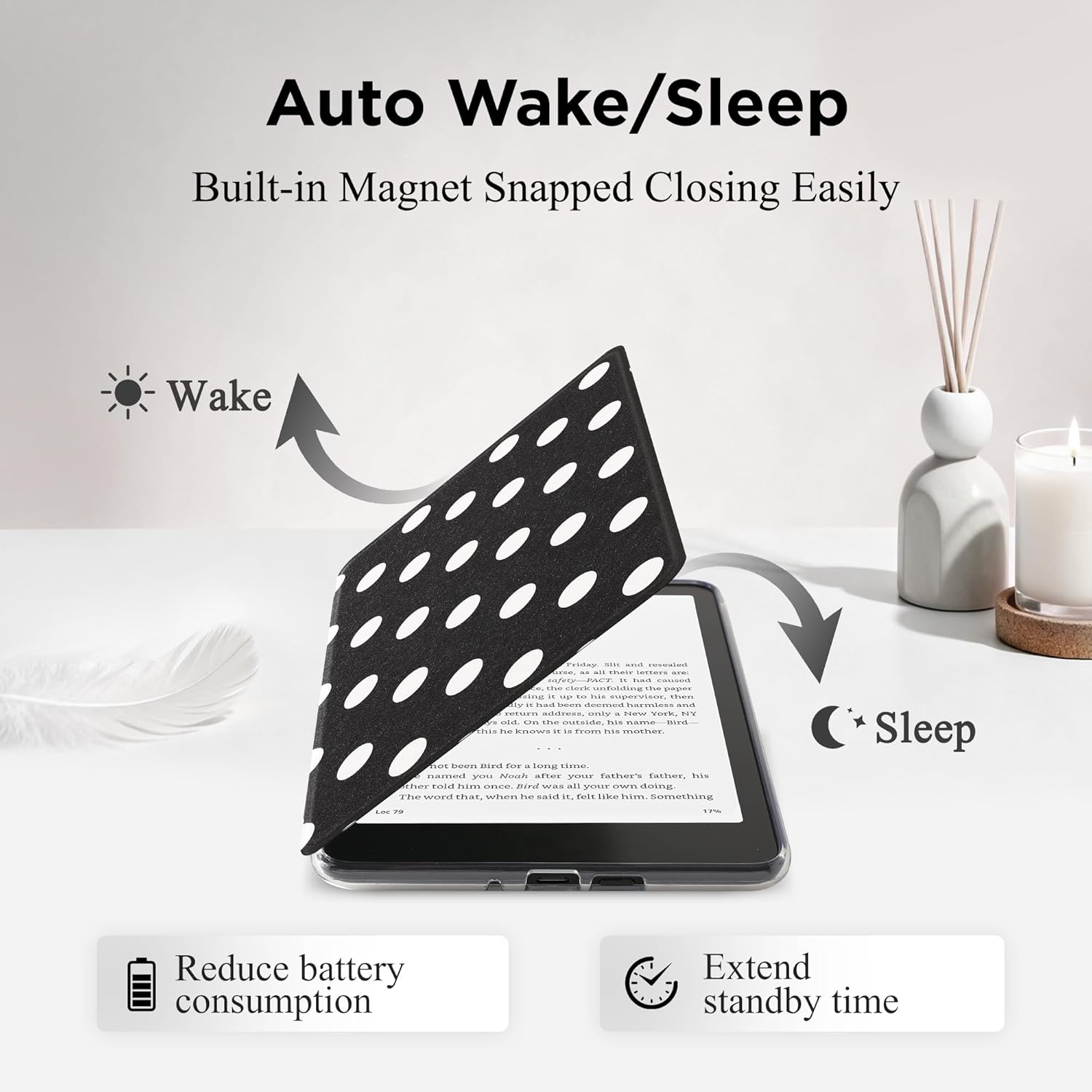 Thumbnail 6 de SESENSE Detachable Magnetic Case for 7" Kindle Paperwhite 12th Gen & Colorsoft Signature Edition