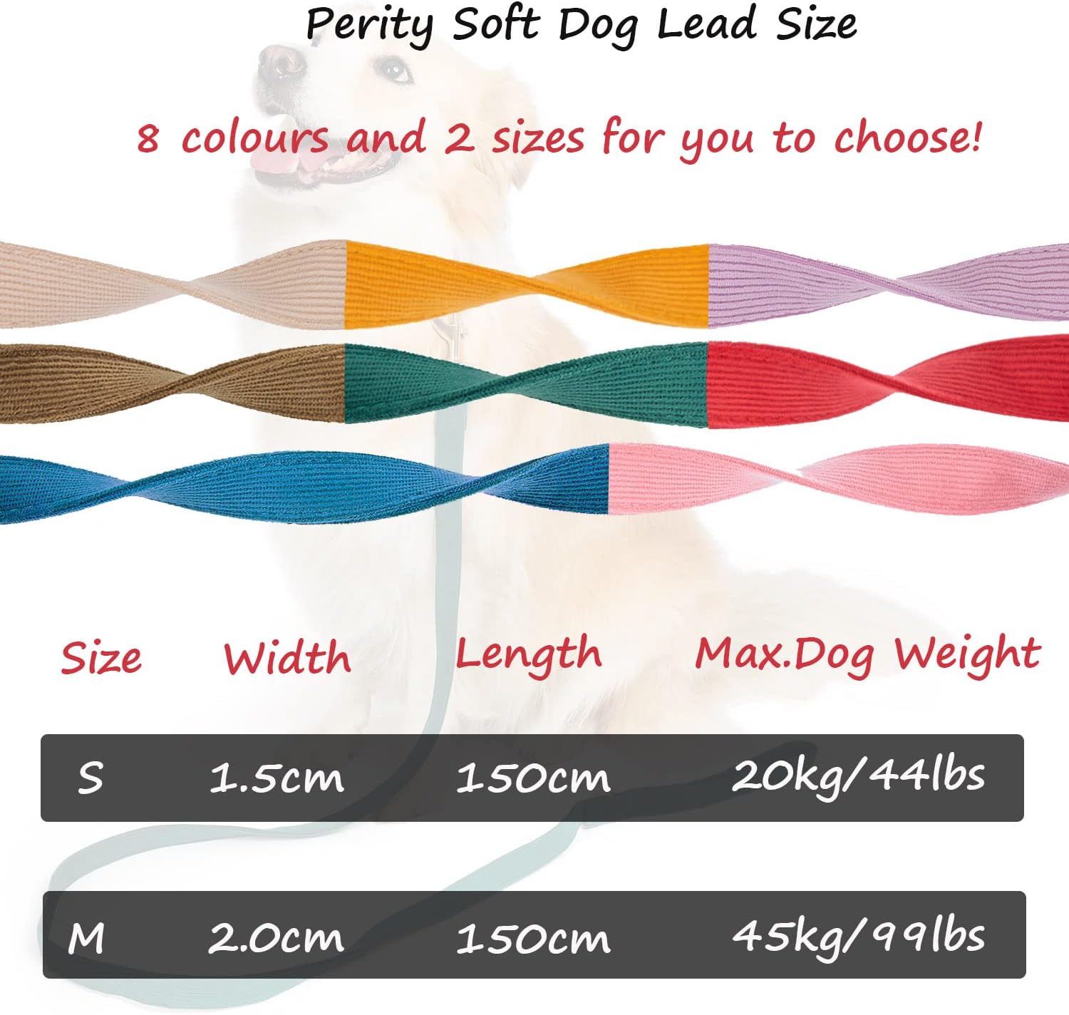 Detalle de Petiry soft dog leash 1.5cm for puppies