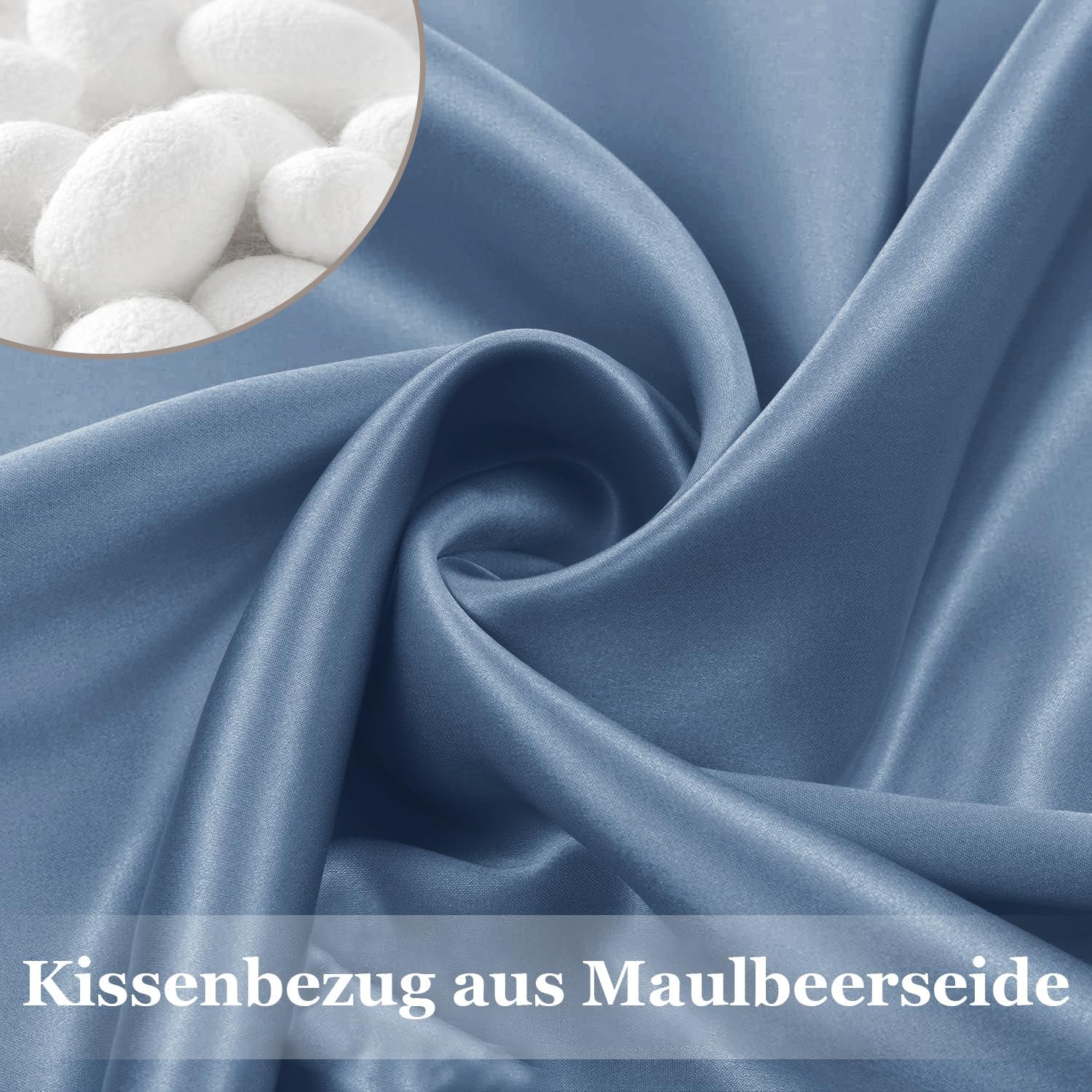Detalle de Adubor Seidenkissenbezug 80x80 cm 23 Momme