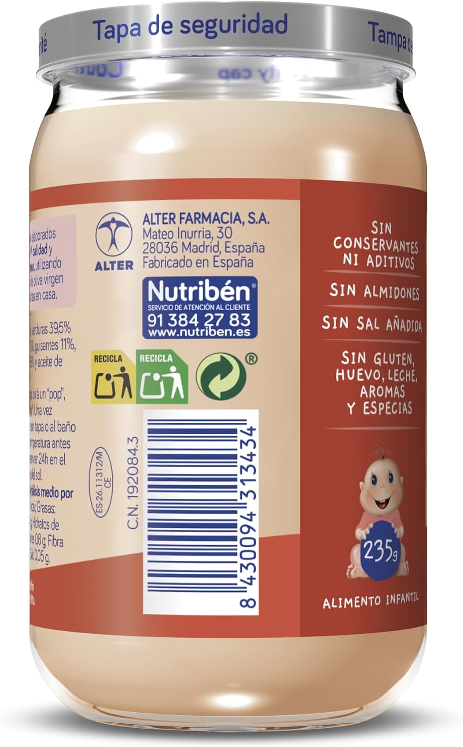 Detalle 1 de Nutribén Potitos Menestra de Cordero 6x235g