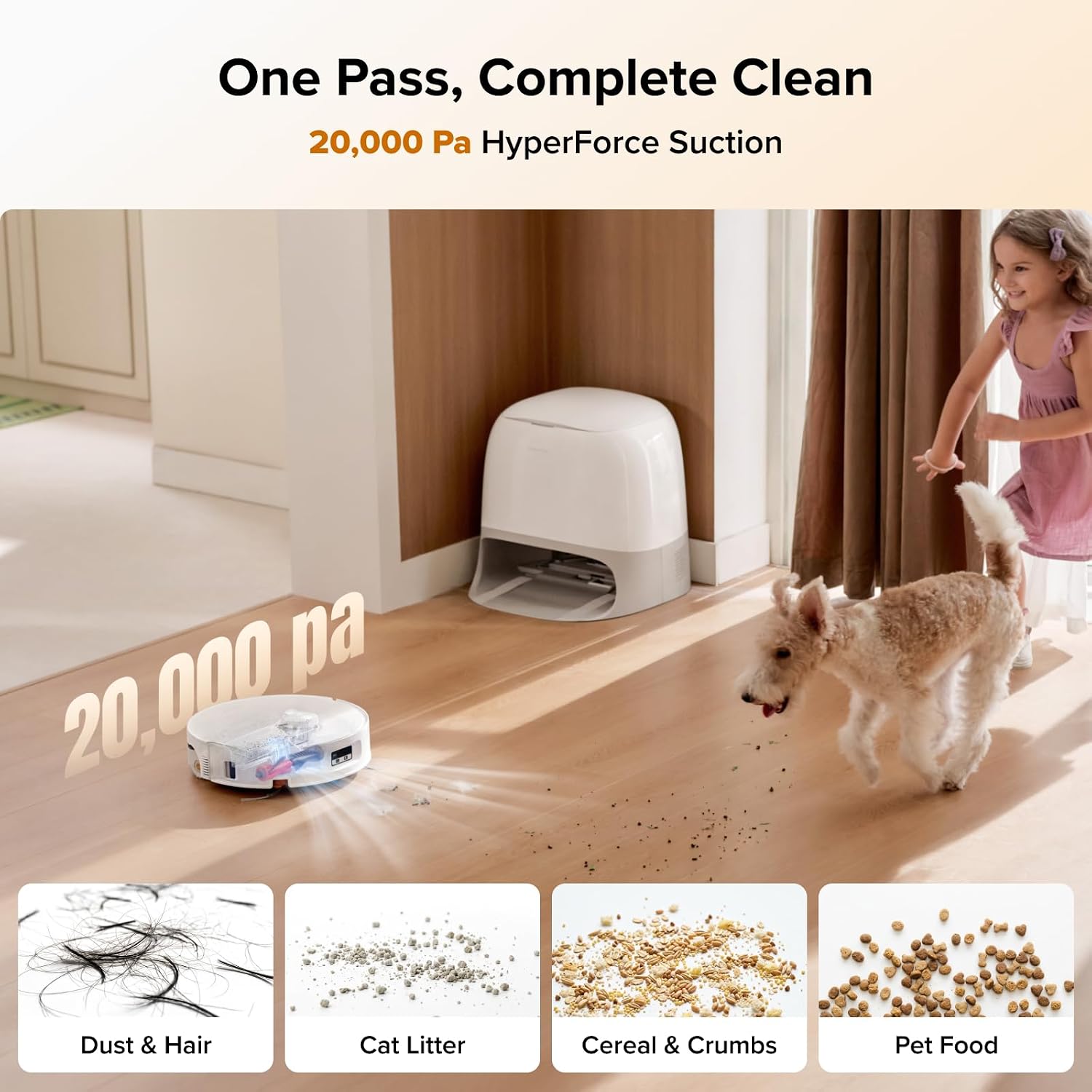 Detalle de Roborock robot vacuum and mop Qrevo Curv 2 Flow