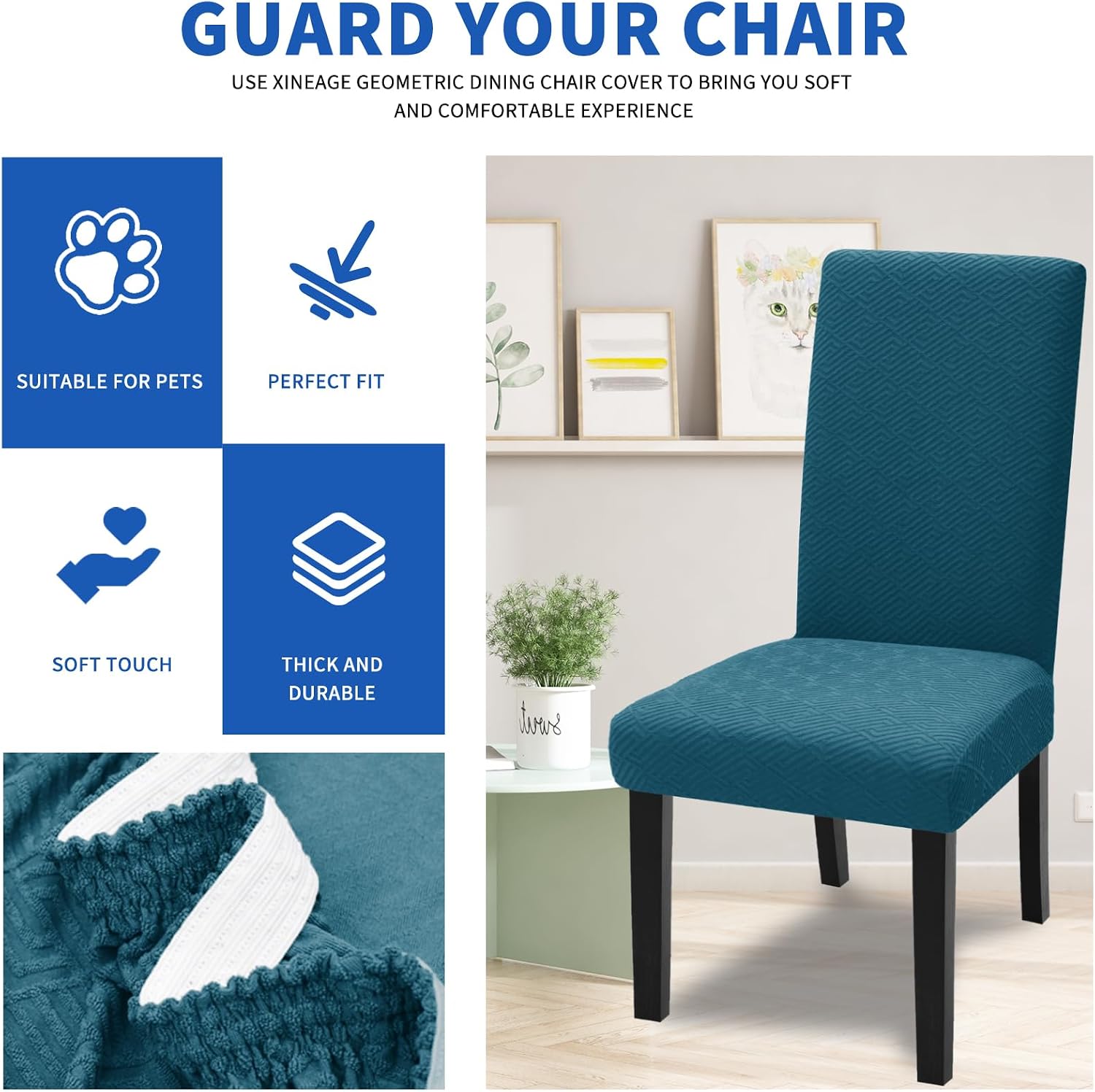 Thumbnail 3 de Ystyle Housse De Chaise 6 Pièces Extensible