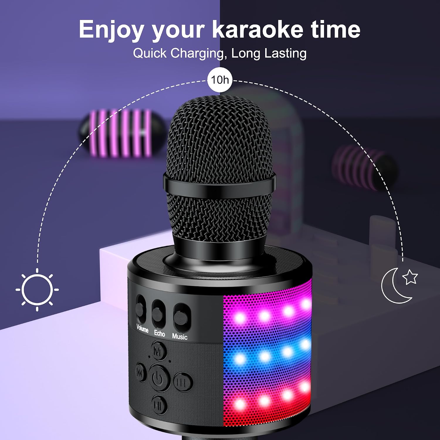 Thumbnail 2 de BONAOK Q78 Karaoke Microphone: 4-in-1 Fun for Kids and Adults