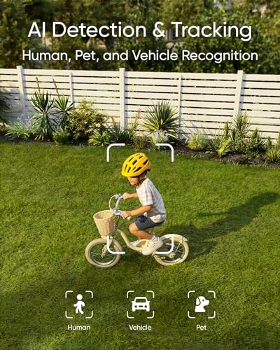 Detalle de eufy Security Floodlight Camera E340: Dual-Lens 360° Coverage with AI Tracking