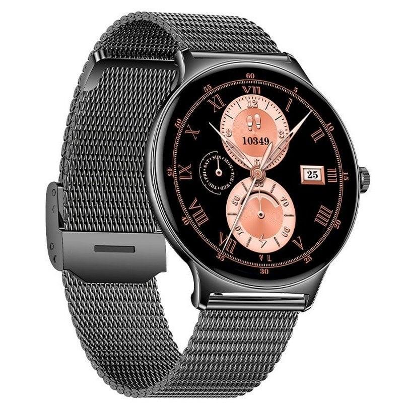 Detalle 2 de Cool Ultrathin Smartwatch (AMOLED) Negro con 2 Correas – Llamadas, Salud y Deporte