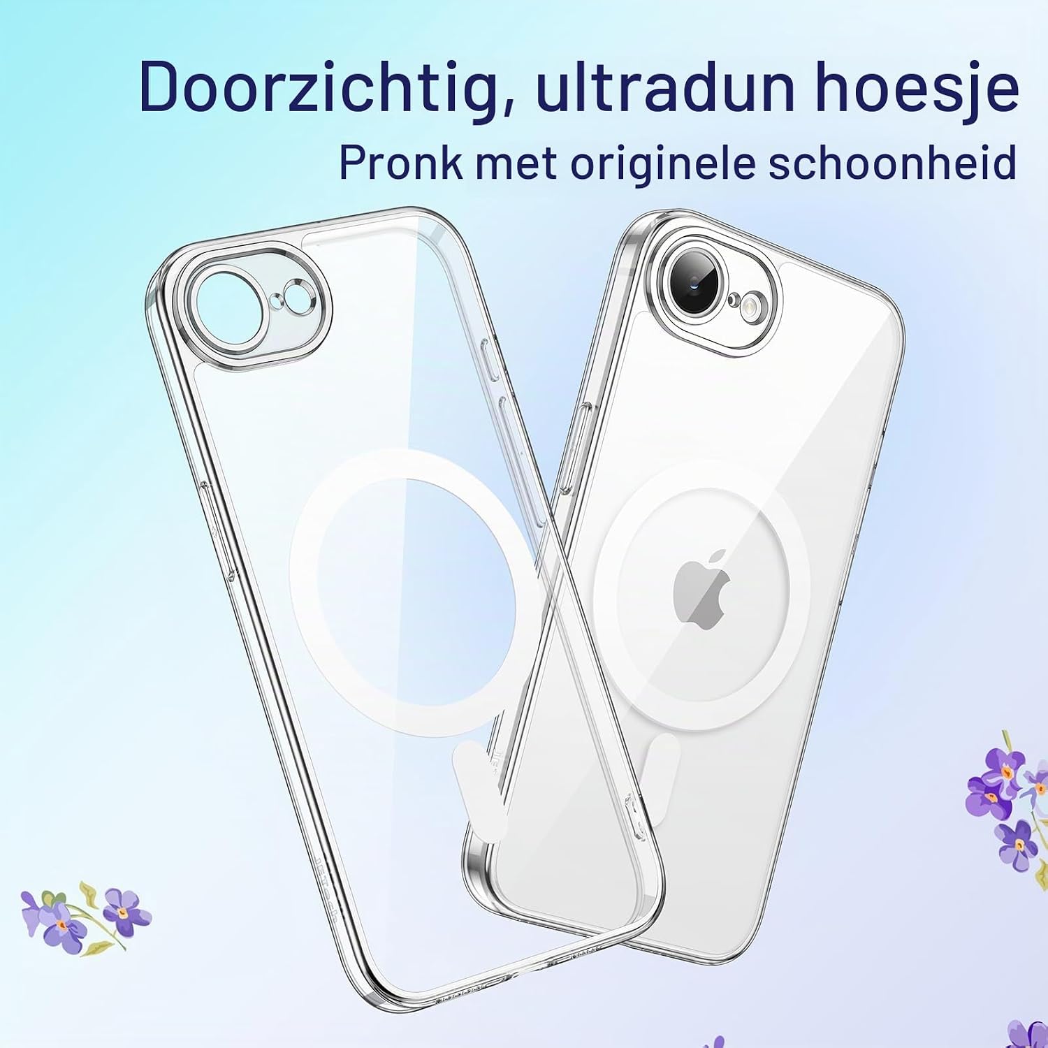 Thumbnail 4 de JETech 567B- slank hoesje voor iPhone 17e/16e, transparant en MagSafe