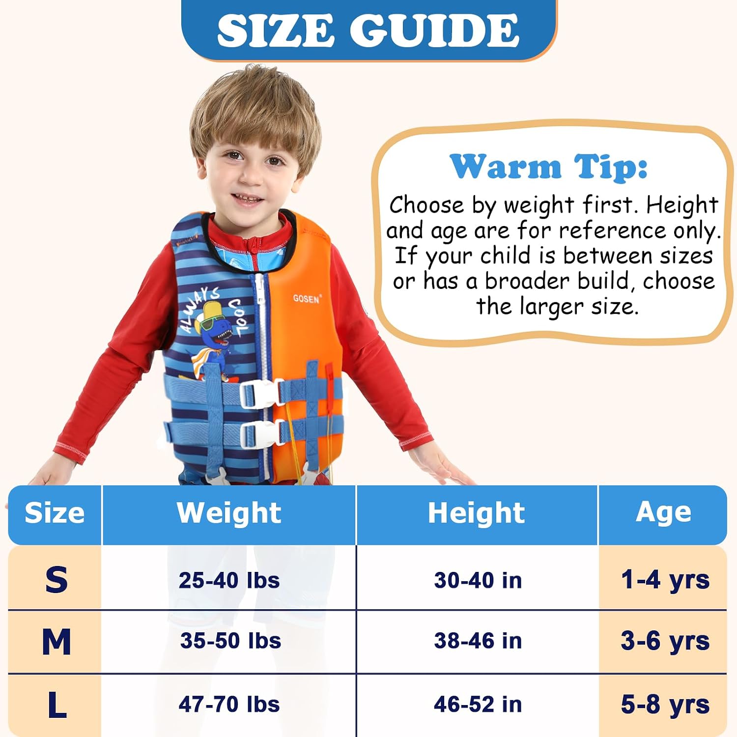 Thumbnail 4 de GOSEN Toddler Swim Vest: Safe, Buoyant Swim Jacket for 1–8 Years