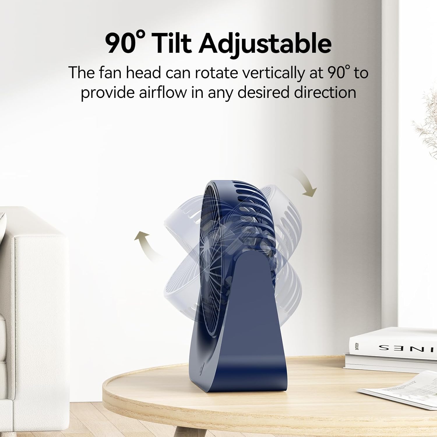 Thumbnail 2 de VOXON USB Desk Fan (Small Table Fan) with 5 Speeds and 90° Vertical Rotation