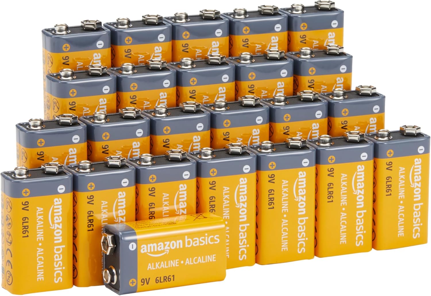 Thumbnail 6 de Amazon Basics 9 V Alkalibatterien (9V/6LR61), 12er-Pack – zuverlässig für Rauchmelder, Elektronik und Audio