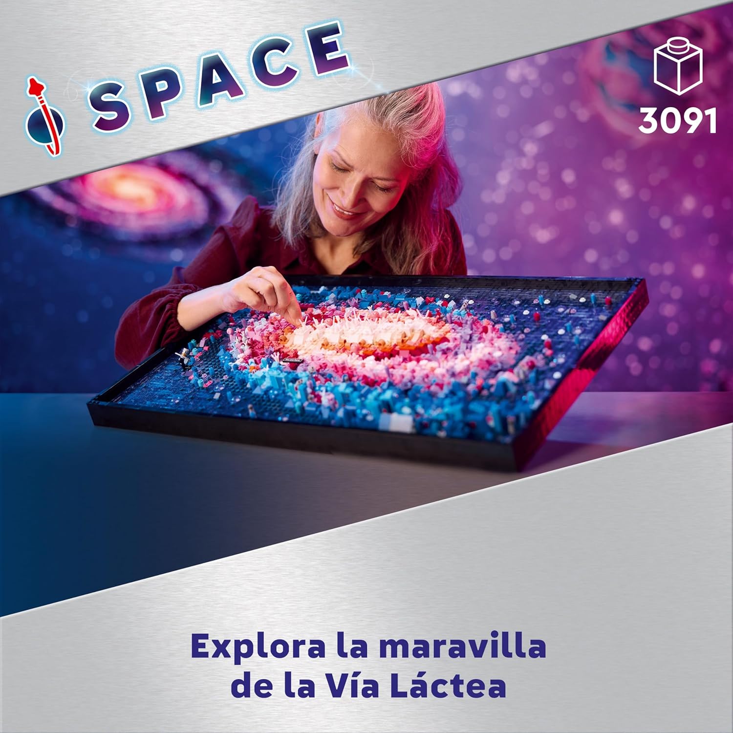Detalle 2 de LEGO Art Galaxia Vía Láctea 3091 piezas