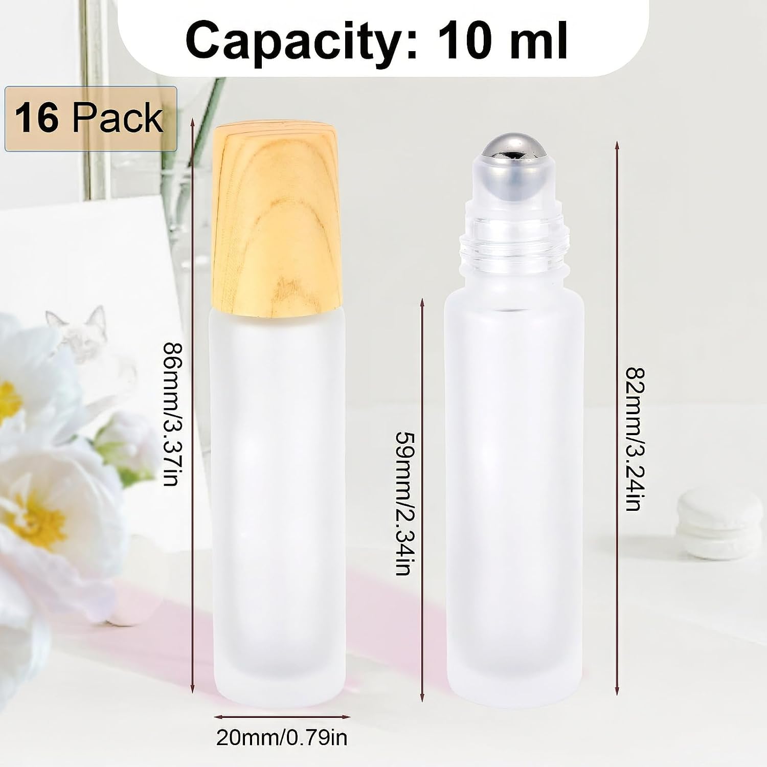 Detalle de Ellbest glass roller bottles 10 ml
