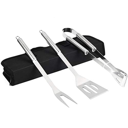 Thumbnail 1 de GQC 3-piece BBQ Grill Tool Set with Carry Bag (stainless steel spatula, tongs and fork)