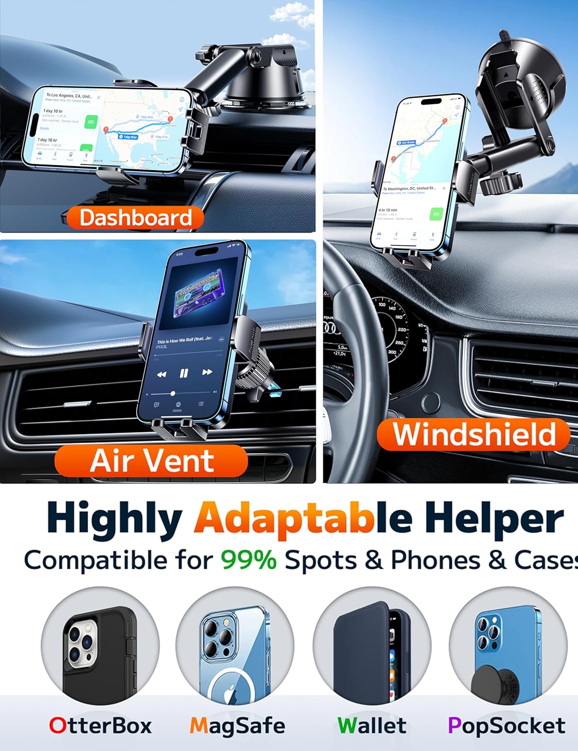 Thumbnail 4 de Qifutan Dash Phone Holder for Car ⚙