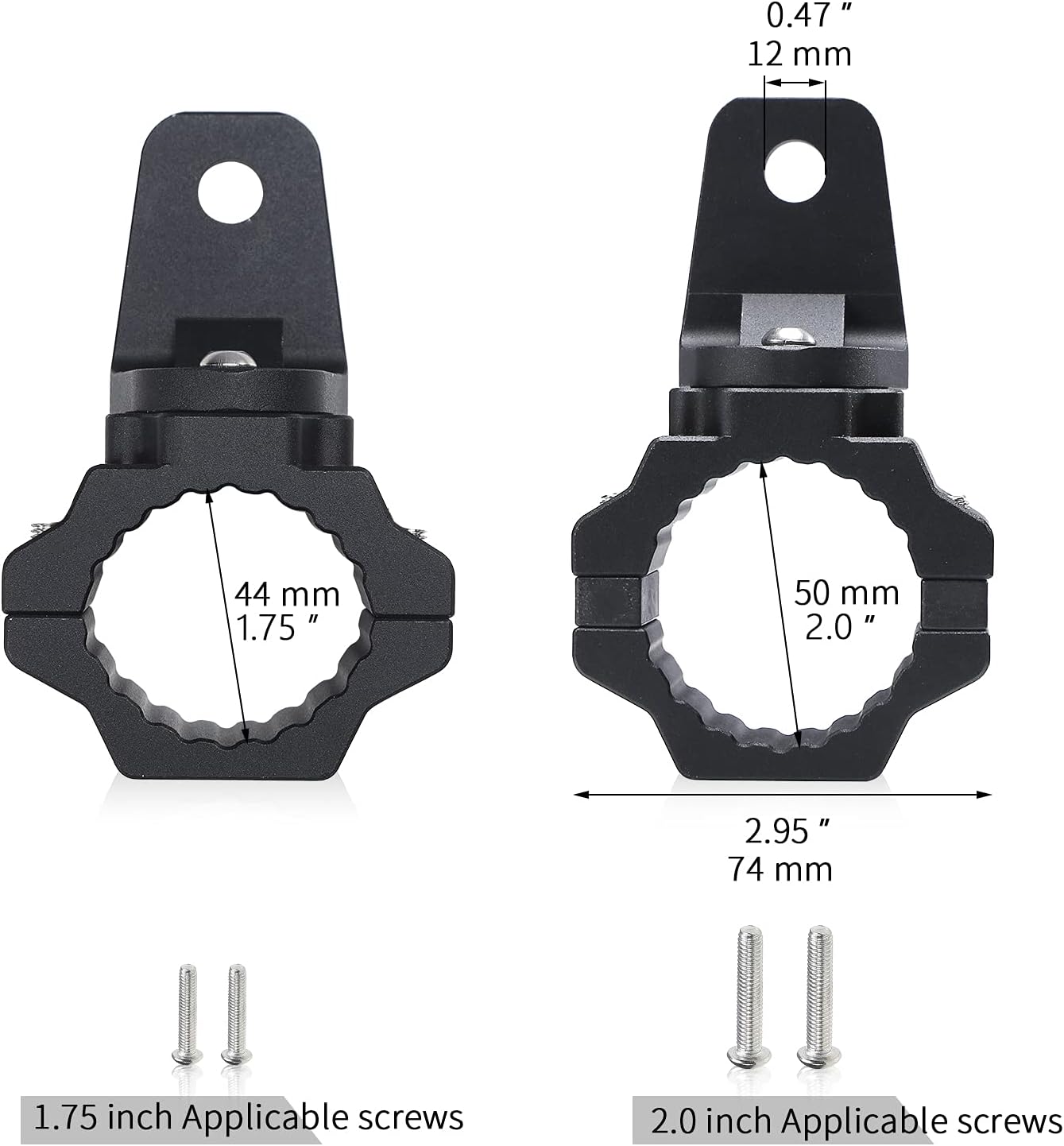 Thumbnail 5 de ZIDIYORUO UTV Whip Light Mount & Light Bar Bracket (1.75–2 in Roll Cage Clamp) with 360° Rotation