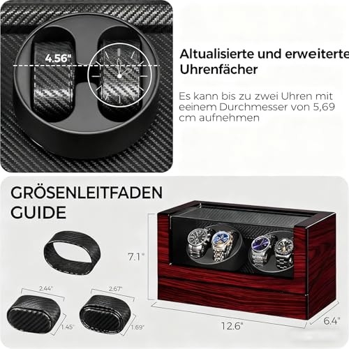 Thumbnail 6 de ANWBROAD Automatik Uhrenbeweger mit LED Uhrendreher – Stilvolle Aufbewahrung und sanftes Drehen