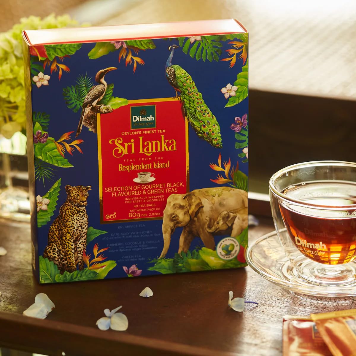 Detalle de Dilmah Tee Geschenkset Resplendent Island Ceylon – 4 Sorten, 40 Teebeutel