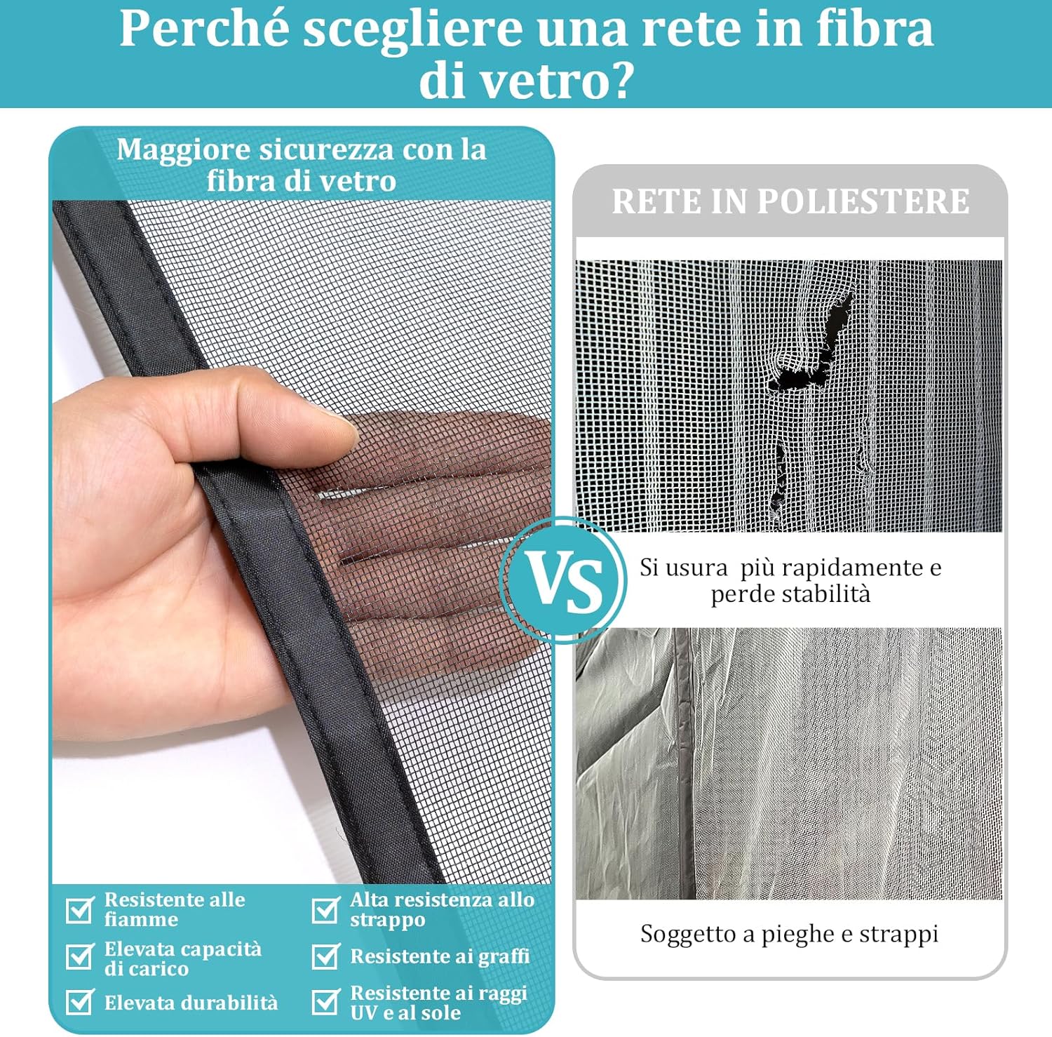 Thumbnail 3 de Apalus VP Pro Zanzariera Magnetica per Porta Balcone 105x220 cm – Fibra di Vetro Ignifuga e Antigraffio