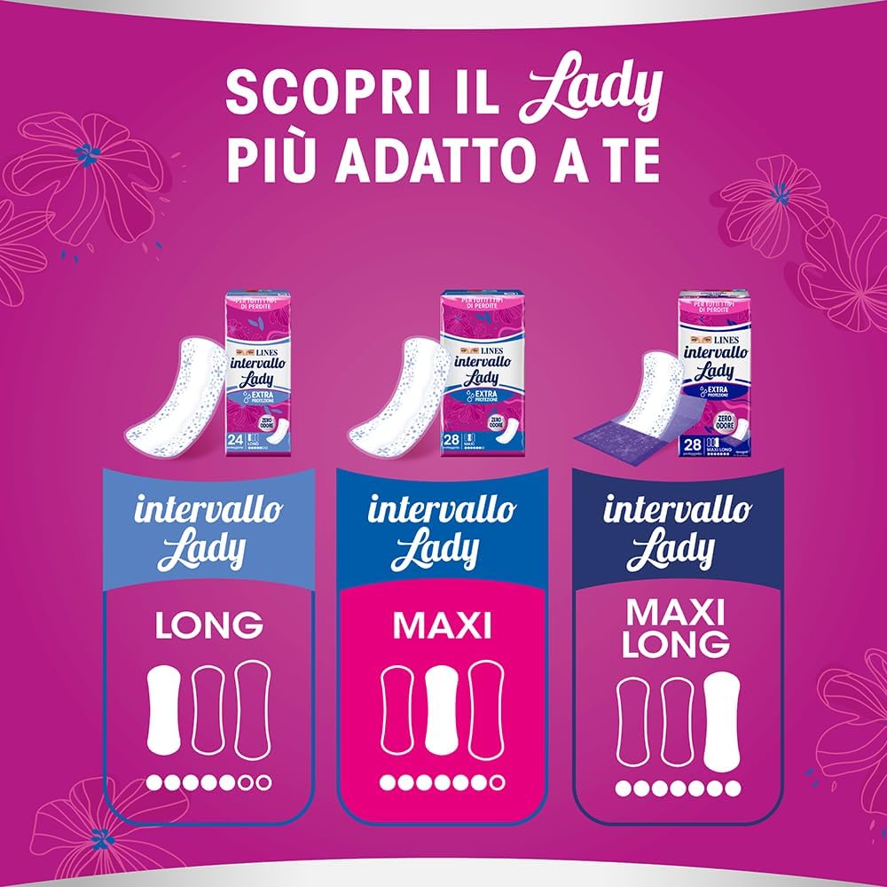 Thumbnail 4 de LINES INTERVALLO LADY PROTEGGISLIP: salvaslip super assorbente per perdite,Zero Odore, confezione scorta