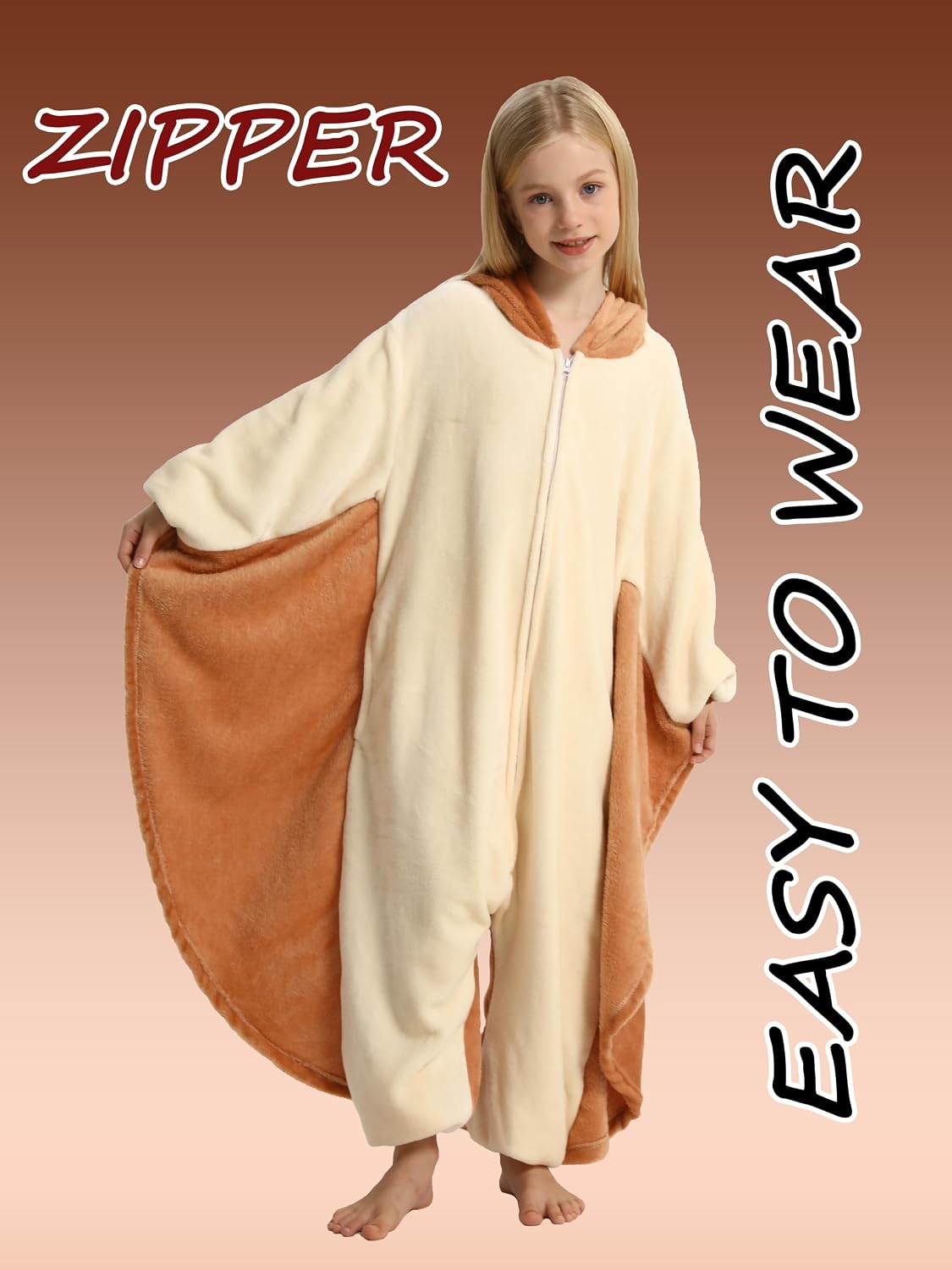 Detalle de LONULAIN WXETSY Kids' Animal Onesie Pajamas, Hooded Flannel Fleece Costume