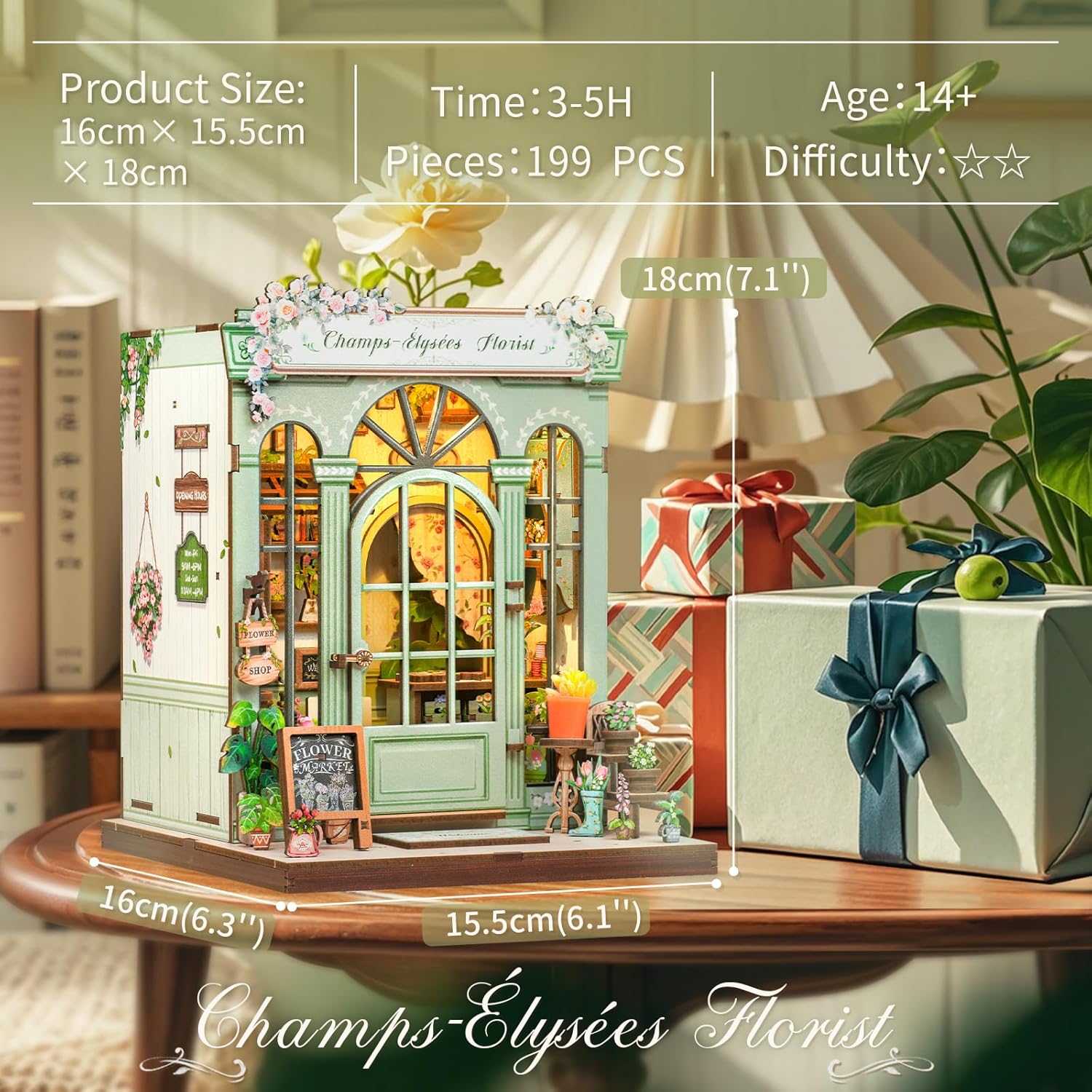 Thumbnail 3 de CUTEBEE Book Nook Kit Champs-Élysées Florist