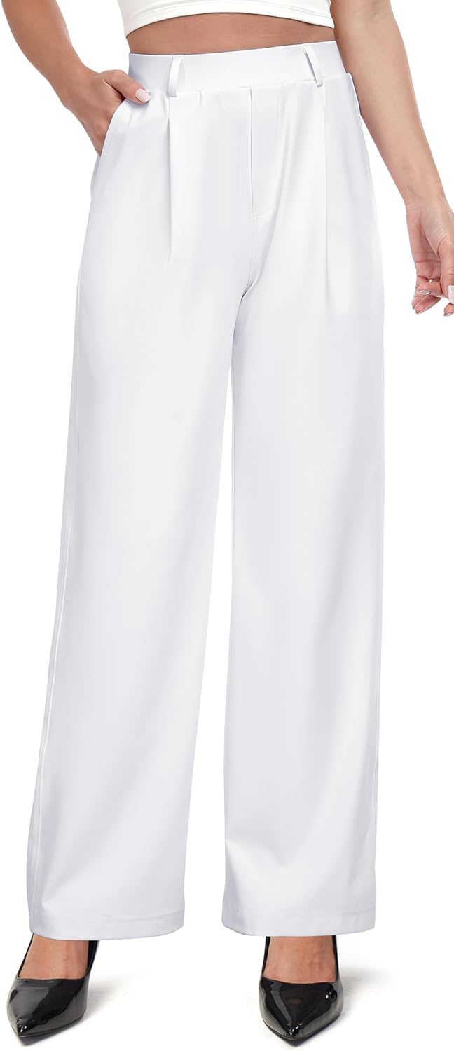 Thumbnail 5 de IUGA Women’s Pull-On Wide-Leg Dress Pants with Stretch & Pockets