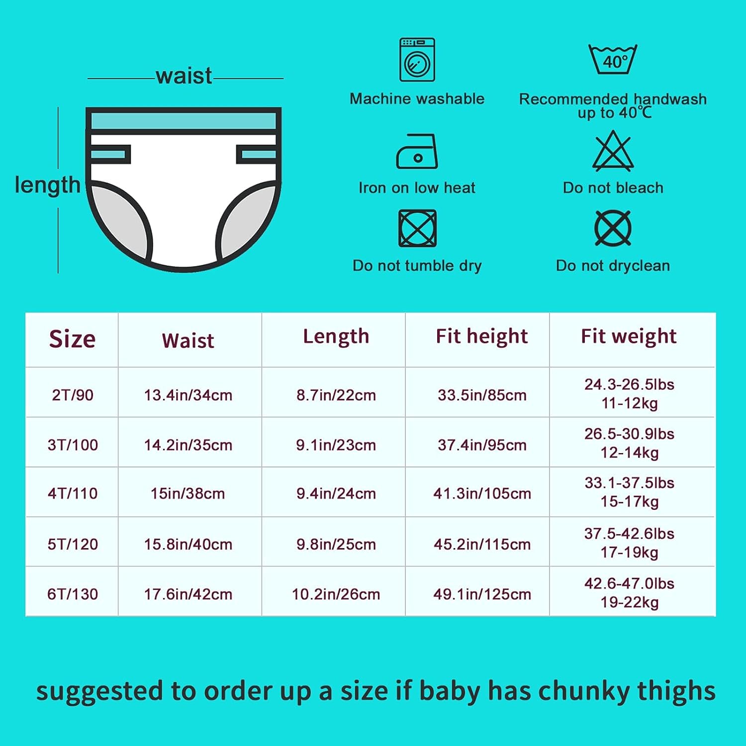 Thumbnail 4 de FLYISH DIRECT Potty Training Pants for Boys: Reusable, 8-Pack Green Dinosaur (9 Years) with Absorbent Core