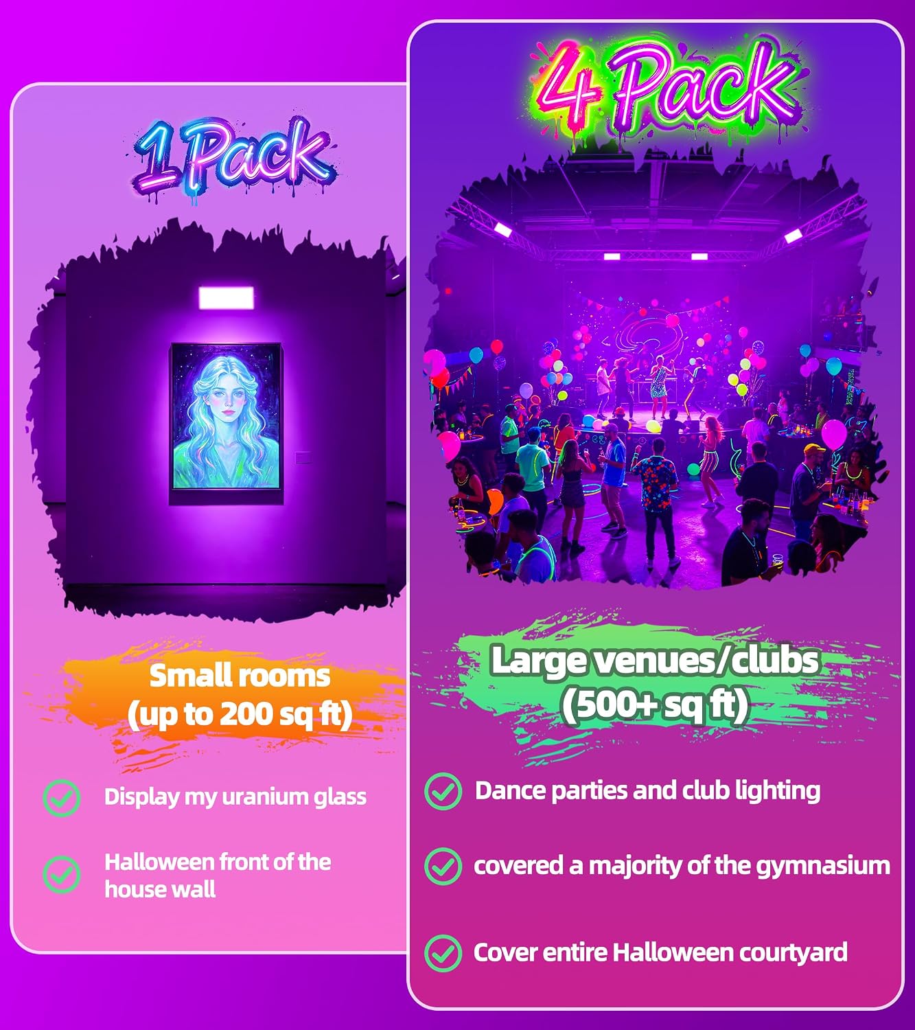 Thumbnail 4 de TigQiang Black Light Floodlights 100W