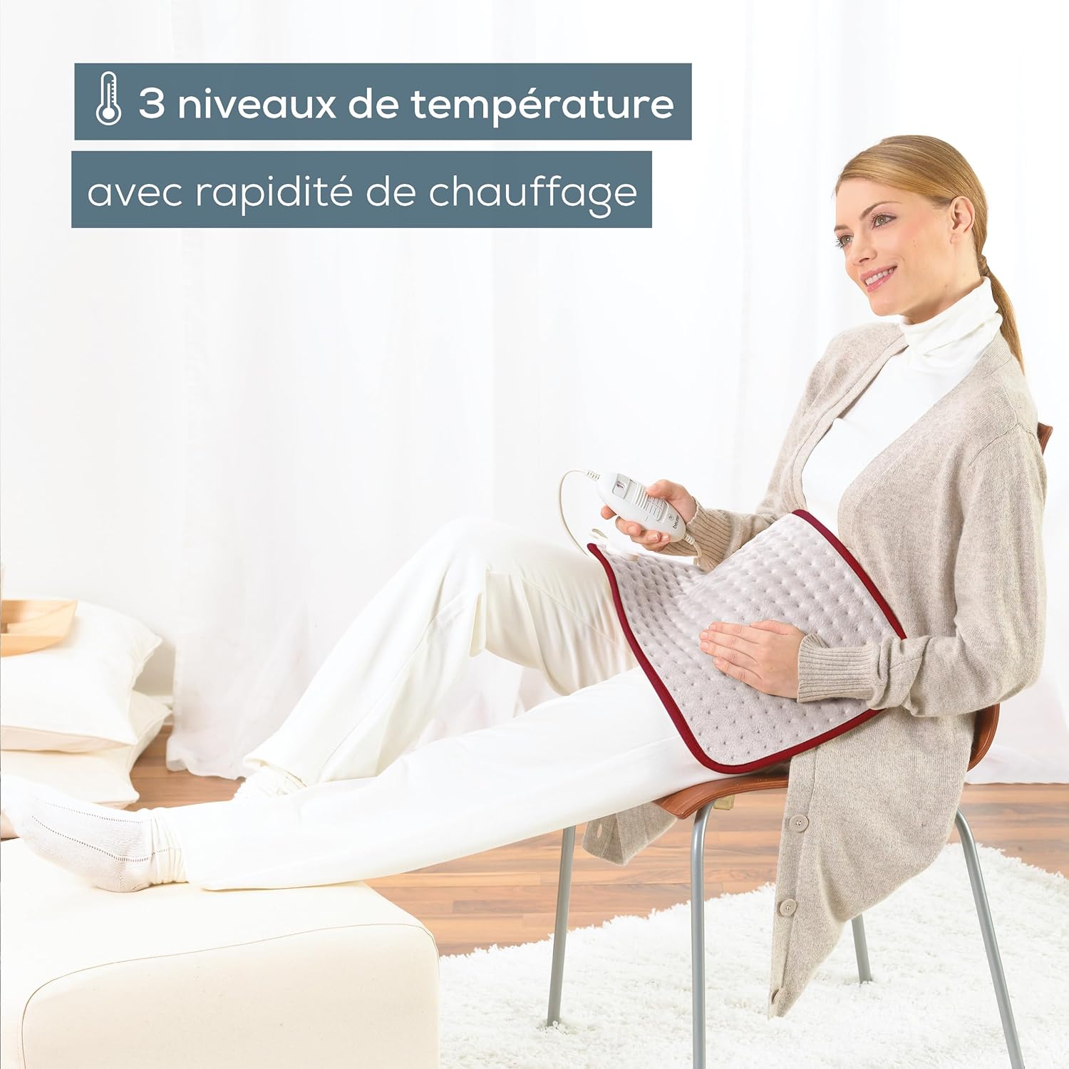 Detalle de Beurer Coussin chauffant HK Comfort — chaleur douce et ajustable, lavable en machine