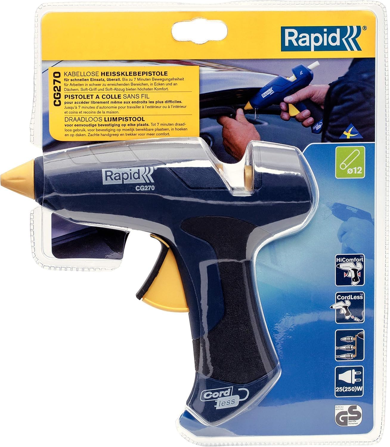 Thumbnail 1 de Rapid CG270 : pistolet à colle sans fil pour bâtons Ø12 mm (5000481)