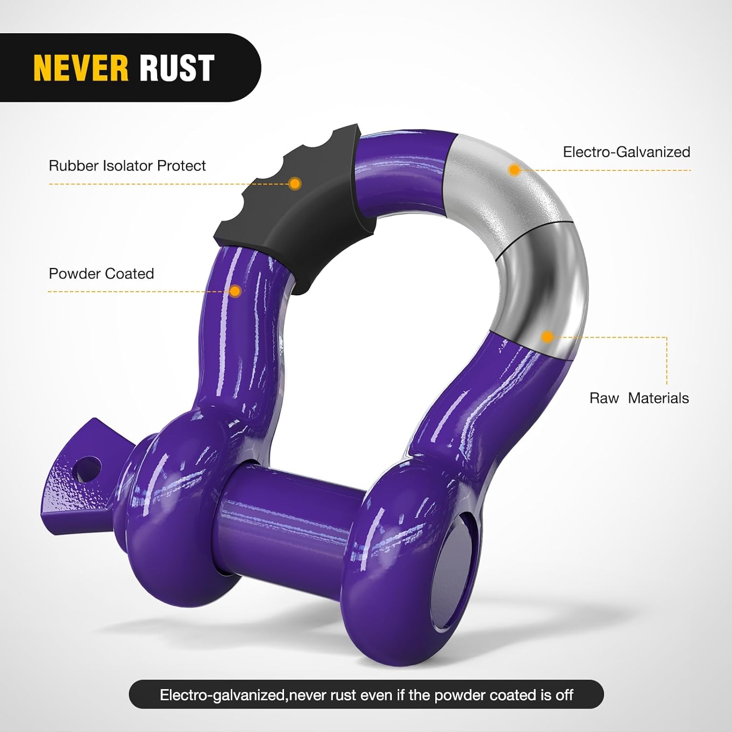 Detalle de Nilight 3/4" D-Ring Shackle 9,500 lbs