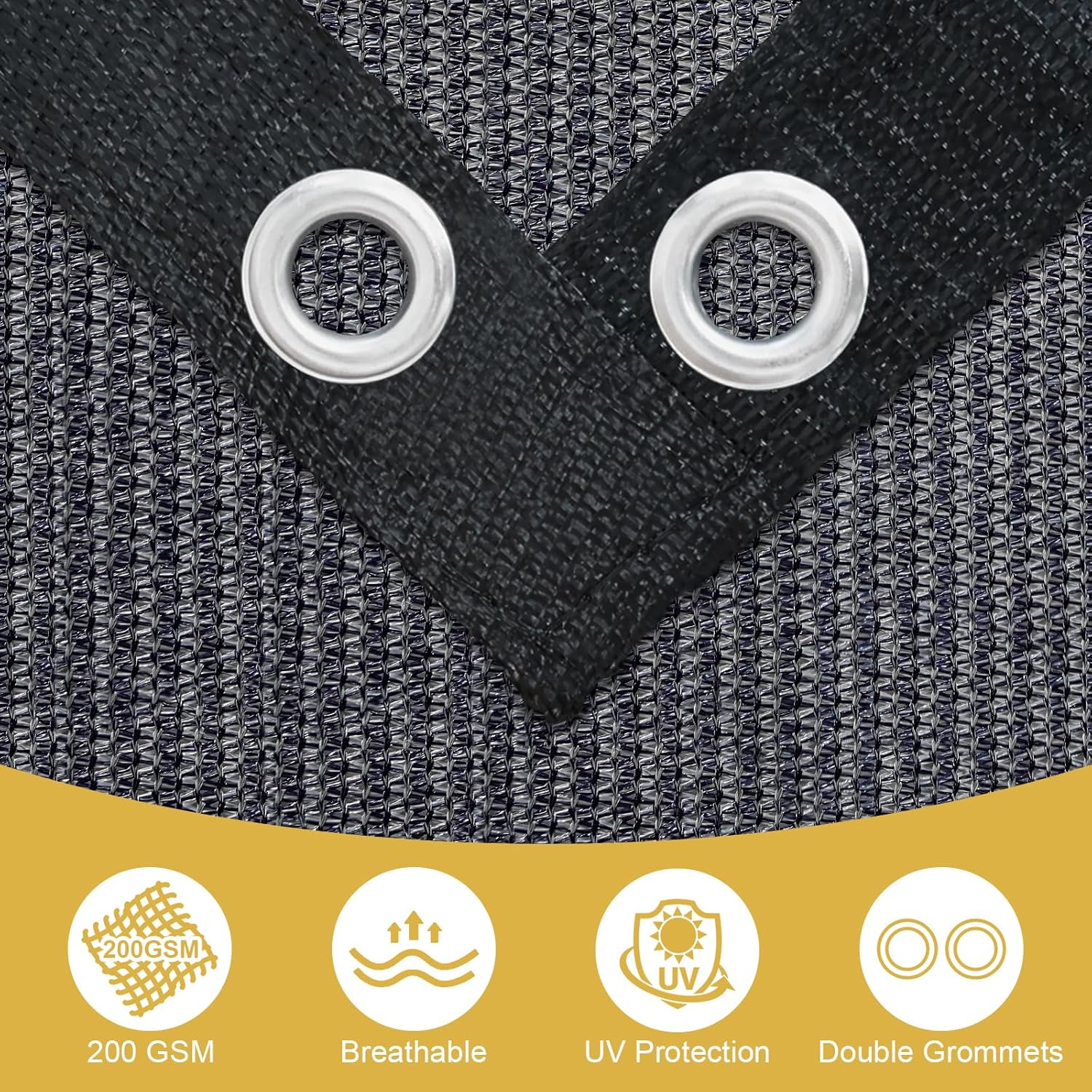 Detalle de Shade&Beyond SBGN102023-GM-CH 90% Sun Shade Cloth, 10' x 20' HDPE