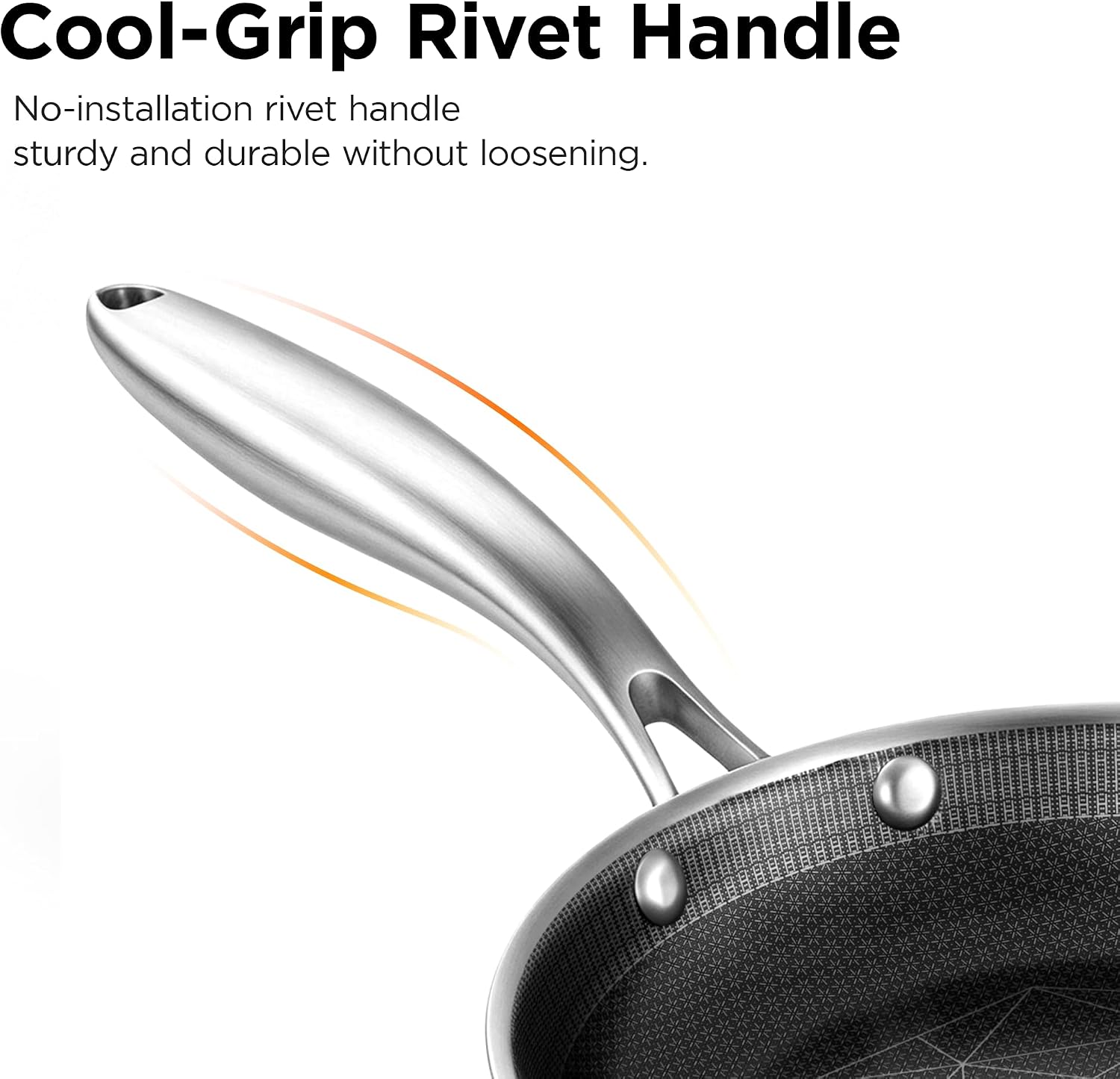 Thumbnail 6 de COOKER KING 8-Inch Stainless Steel Pan: Hybrid Nonstick Frying Pan for Small Batches