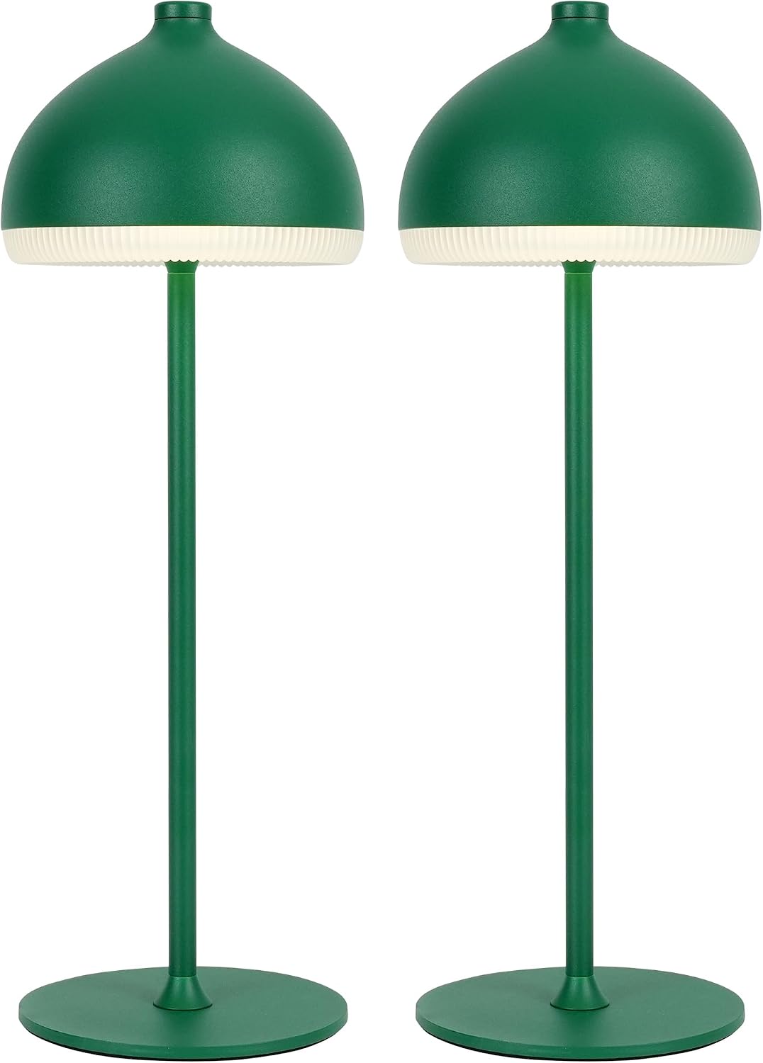 Detalle de LuminexDesigns 2er LED Tischlampe kabellos mit Akku – dimmbar, IP54 Schutz, Vintage-Design