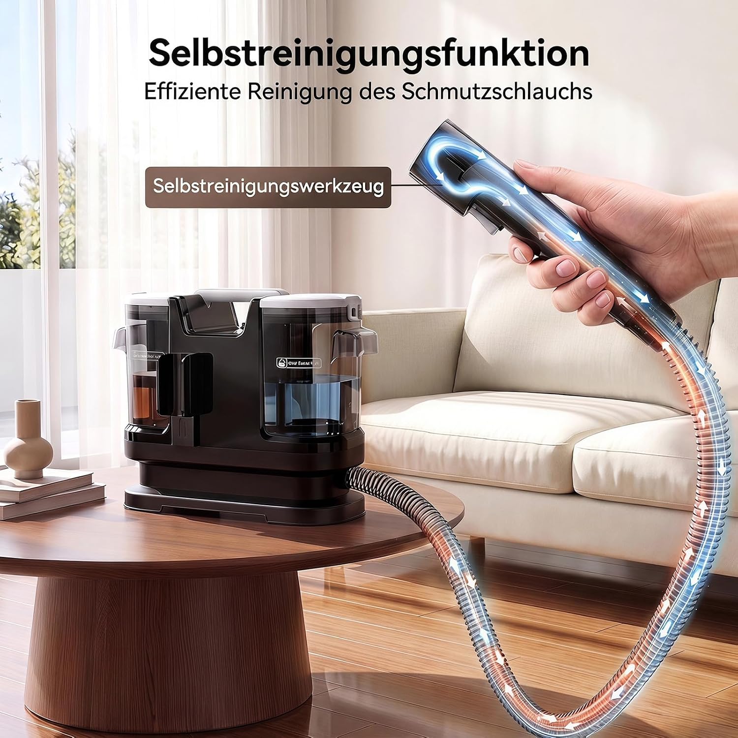 Thumbnail 4 de Lubluelu Nasssauger Polsterreiniger: 600 W, 22 kPa Tiefenreinigung für Teppiche, Polster und Auto-Innenräume