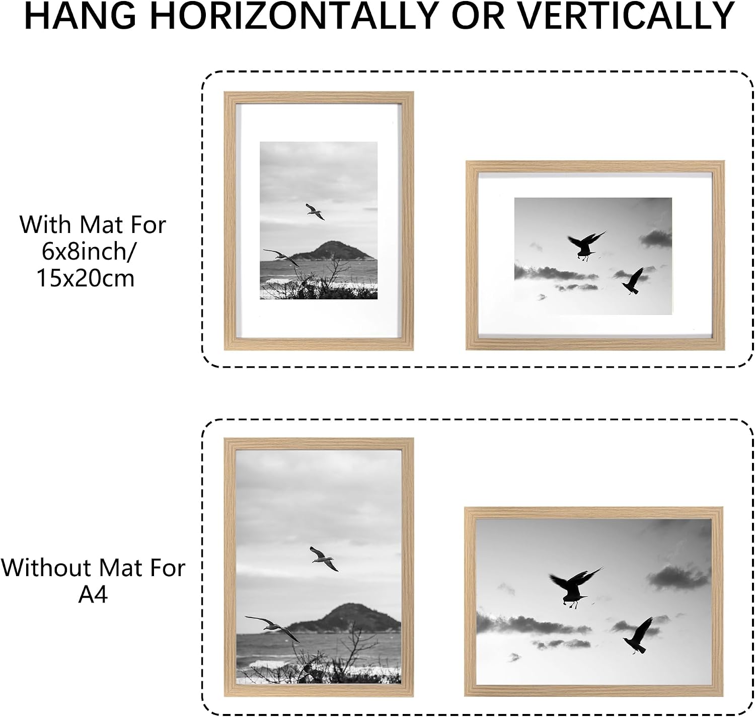 Detalle 2 de KAIWIN Picture Frame Grey A4 set of 3