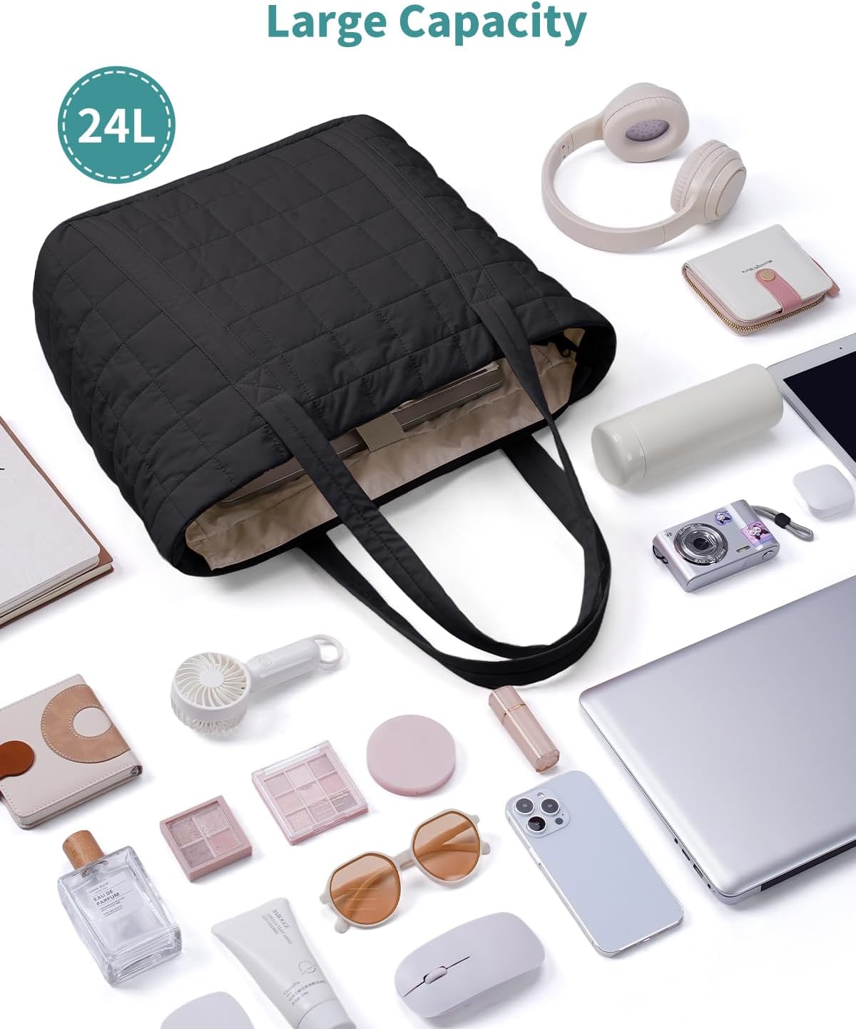 Detalle 2 de Narwey quilted tote bag 15.6-inch laptop
