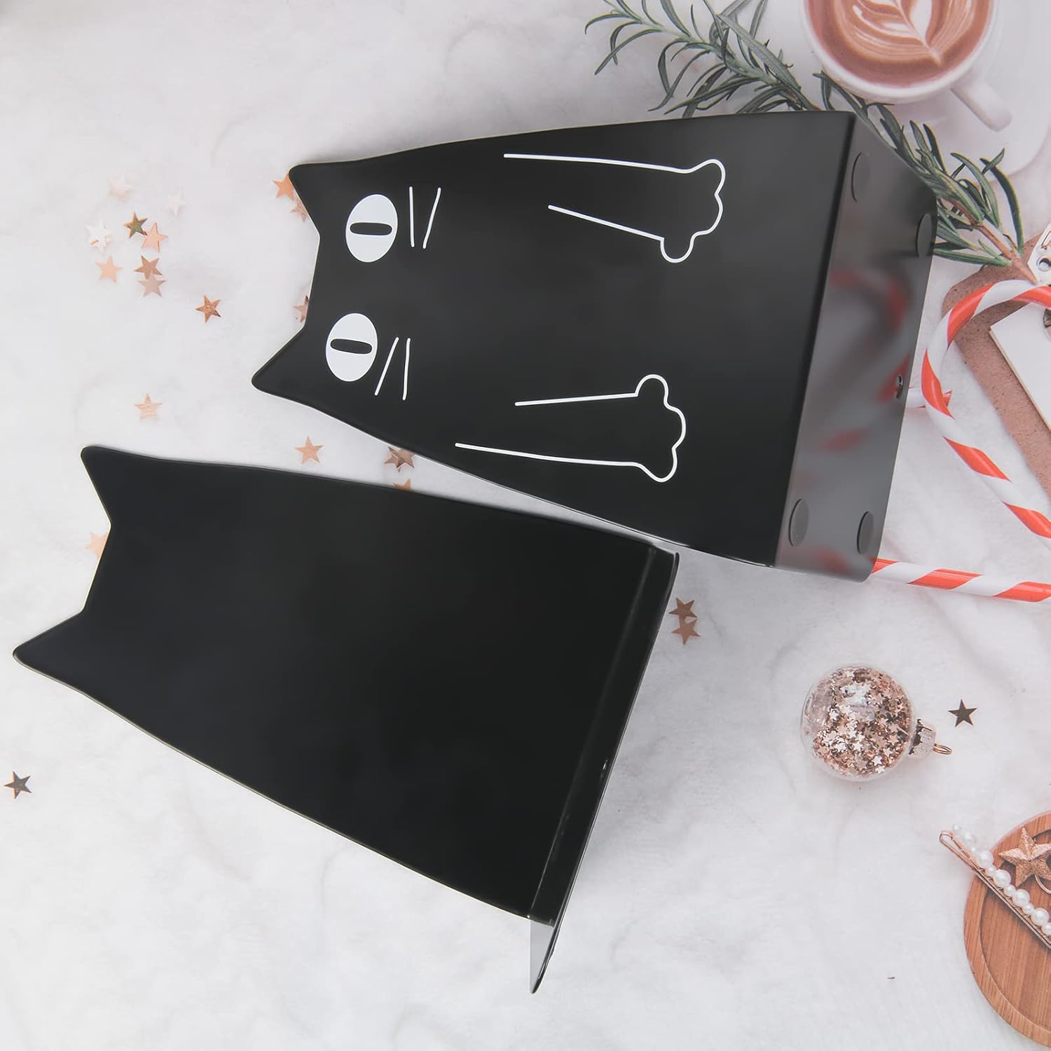 Thumbnail 2 de Hisredsun Cute Cat Metal Book End – Large Heavy-Duty Cat Bookends for Shelves