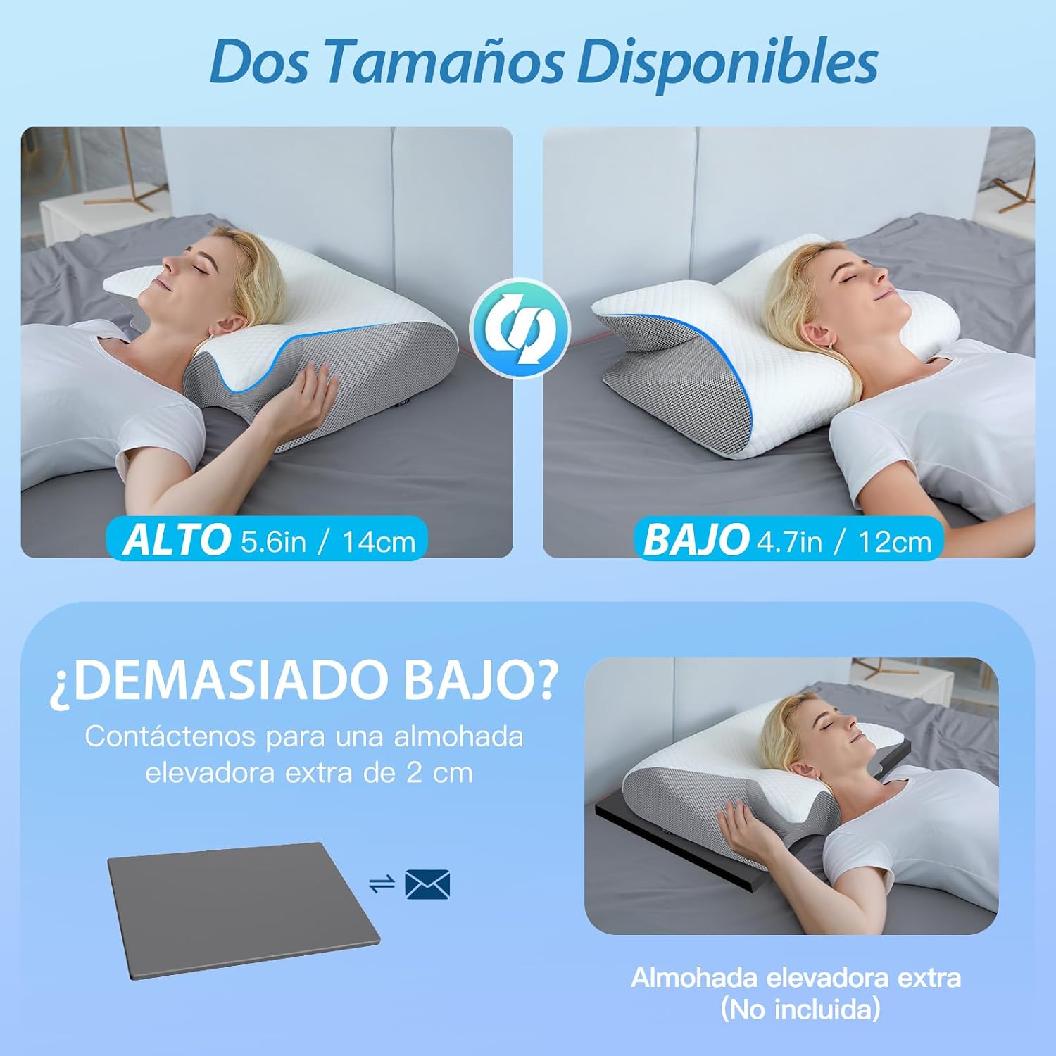 Detalle 2 de HOMCA Almohada Cervical 2 en 1