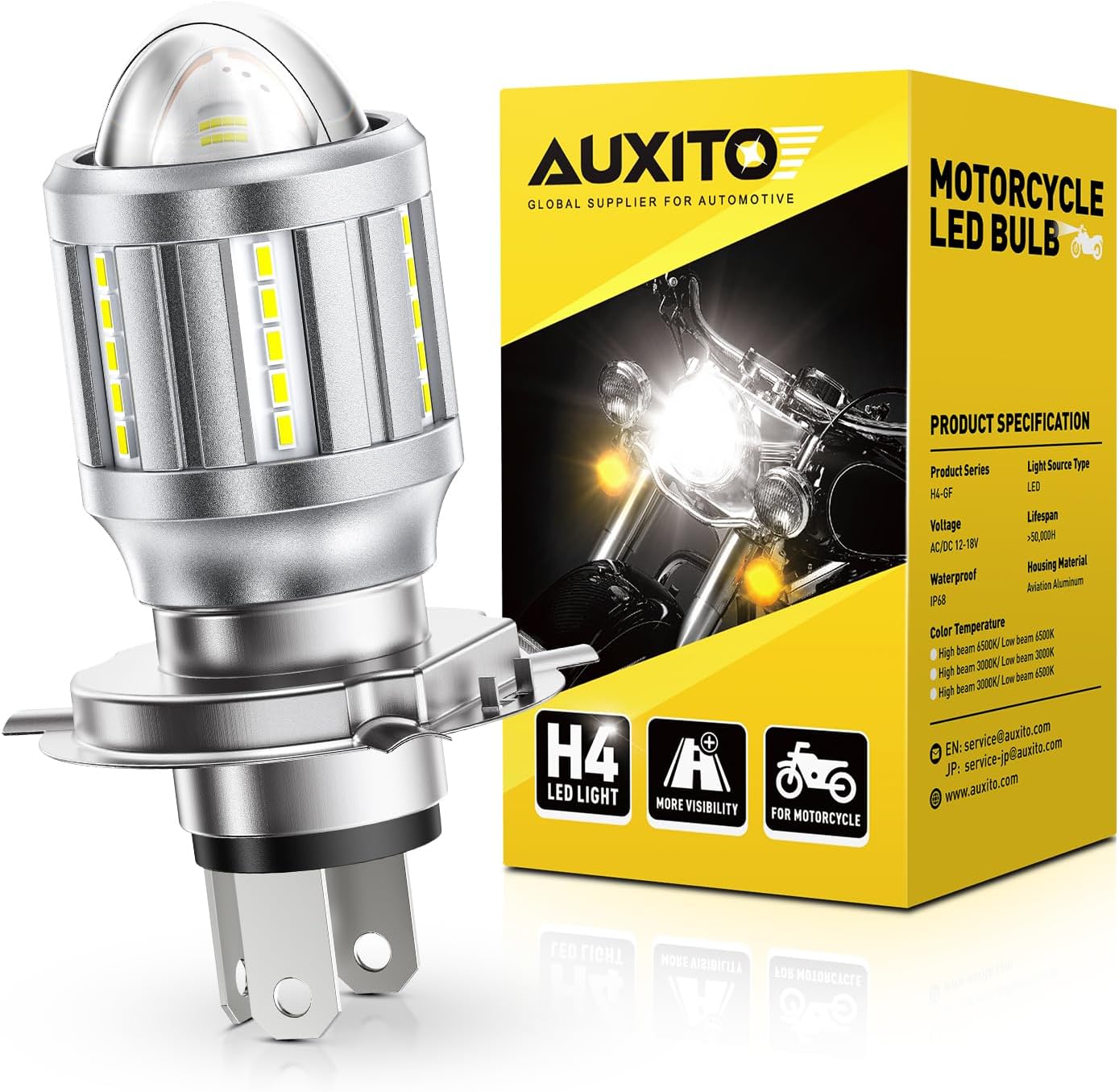 Detalle de AUXITO H4 Motorcycle Headlight Bulb