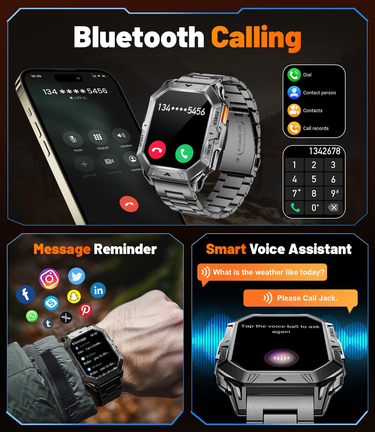 Thumbnail 4 de FEELNEVER Smart Watch 1000mAh