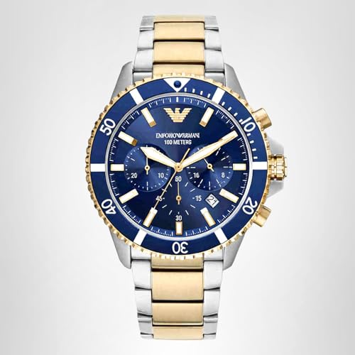 Detalle de Emporio Armani Watch for Men AR11362: Chronograph in 43mm Silver Steel