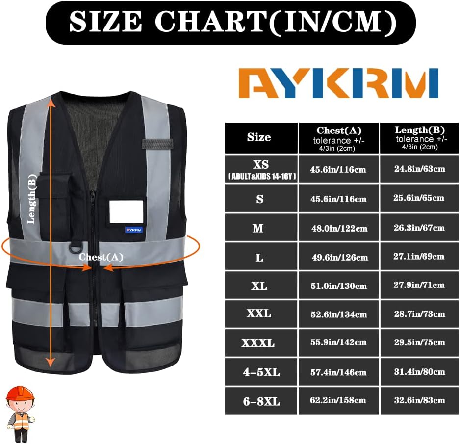 Detalle 2 de AYKRM 21-colour high-visibility executive vest with zip front, phone & ID pockets